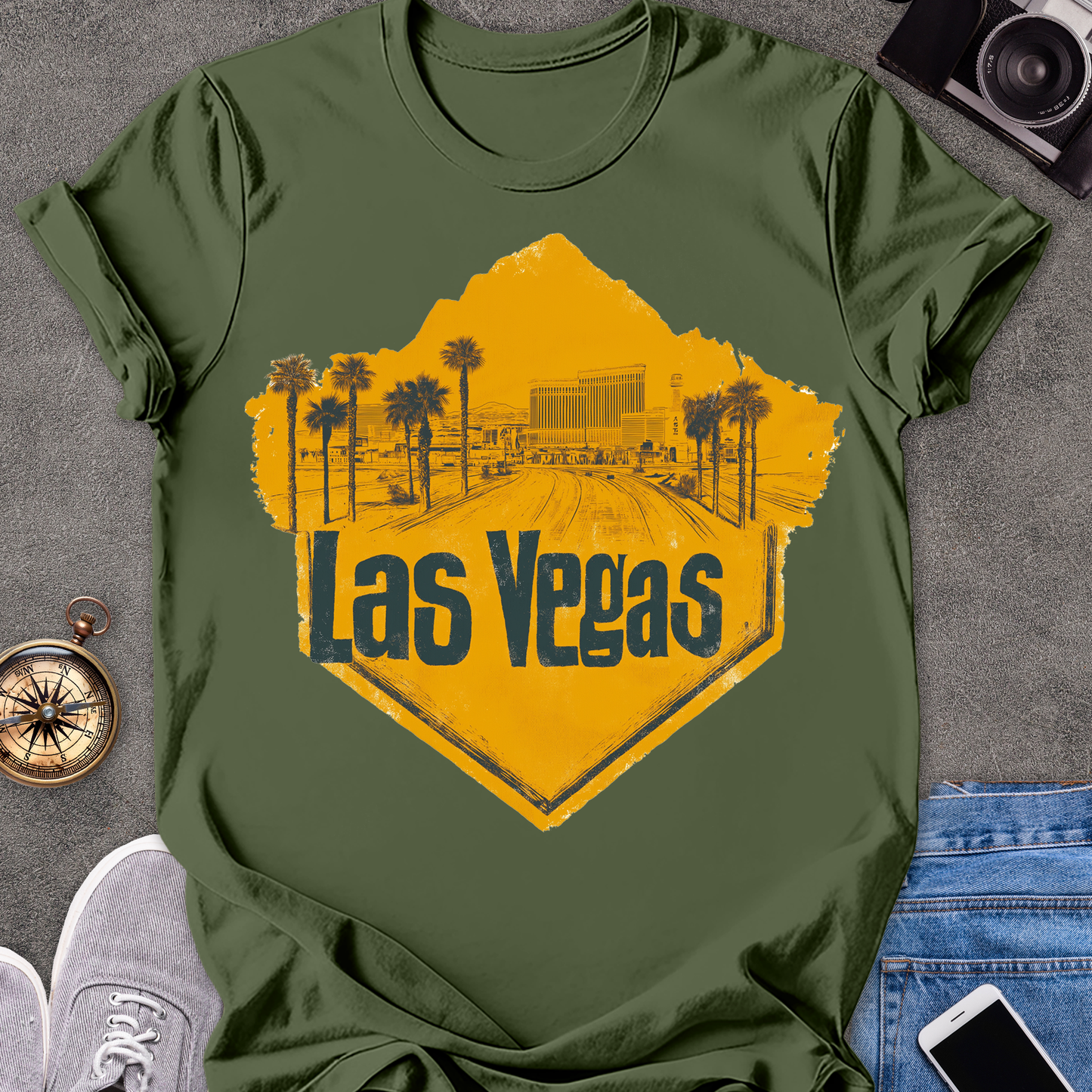 Las Vegas| Unisex Softstyle T-Shirt | Retro Travel Tee