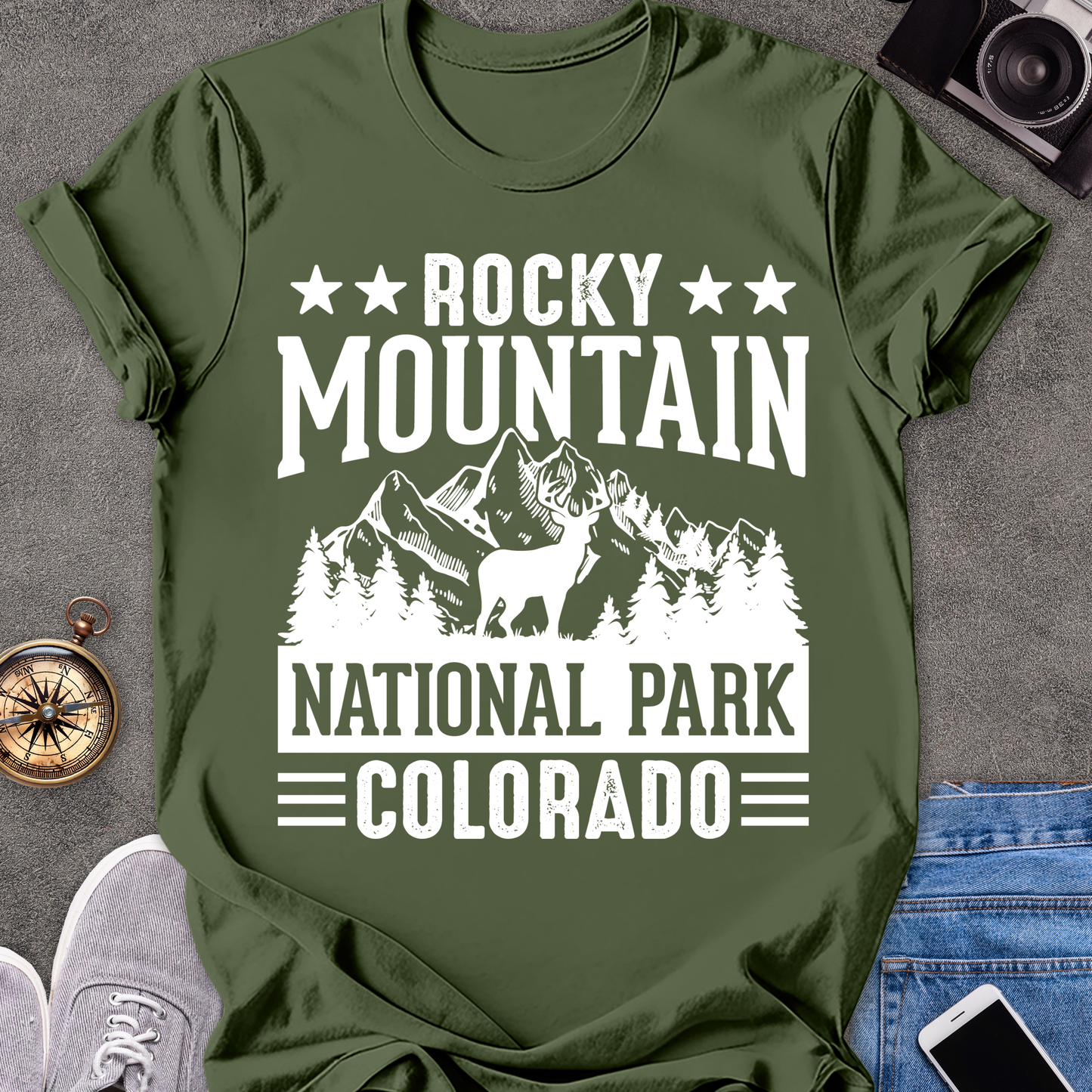 Rocky Mountain National Park, Colorado| Unisex Softstyle T-Shirt | Colorado Travel Tee