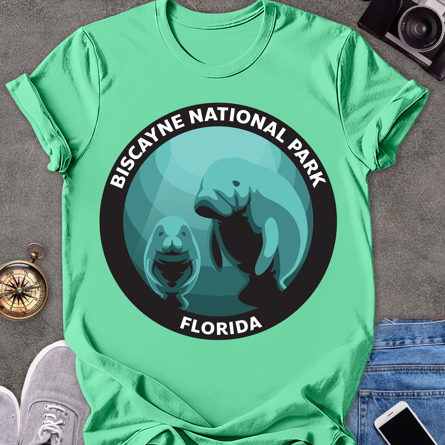 Biscayne National Park, Florida | Unisex Softstyle T-Shirt | Manatee Tee
