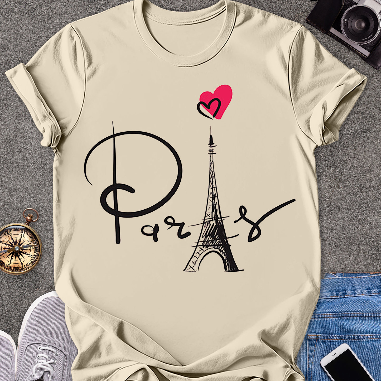 Paris | Unisex Softstyle T-Shirt | French Travel Tee