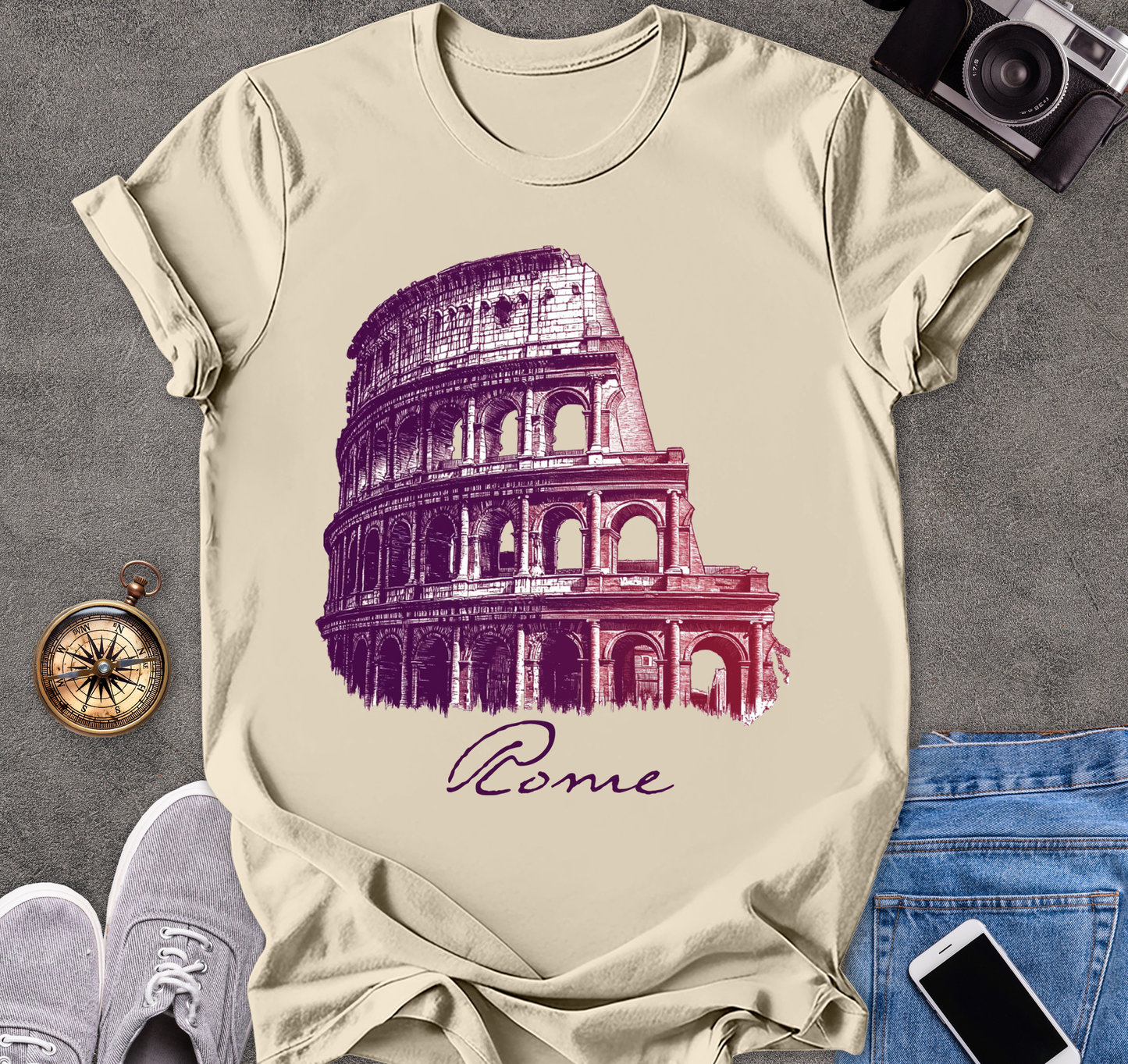Rome Italy - The Colosseum | Unisex Softstyle T-Shirt | Travel Lover Tee