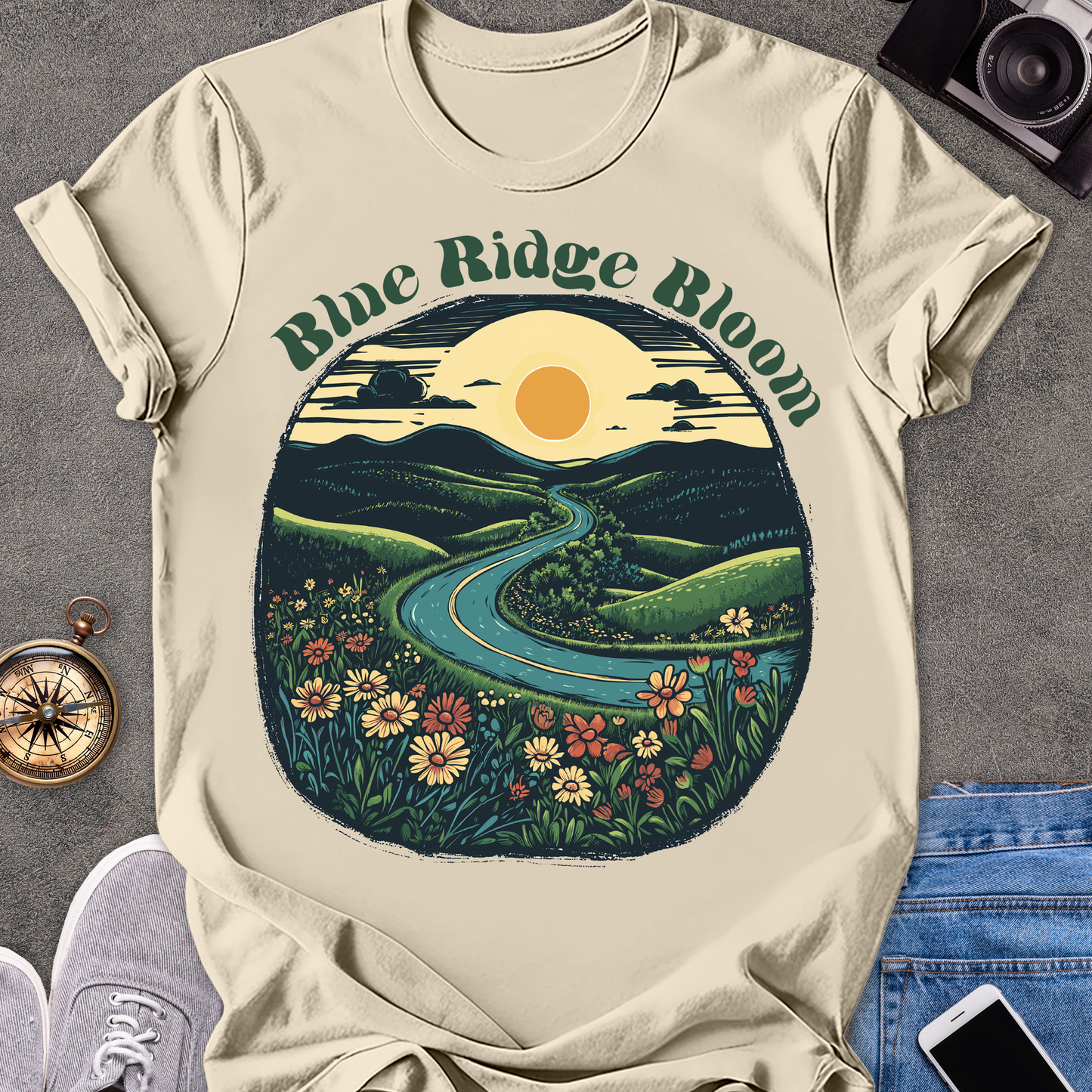Blue Ridge Bloom | Unisex Softstyle T-Shirt | Adventure Tee