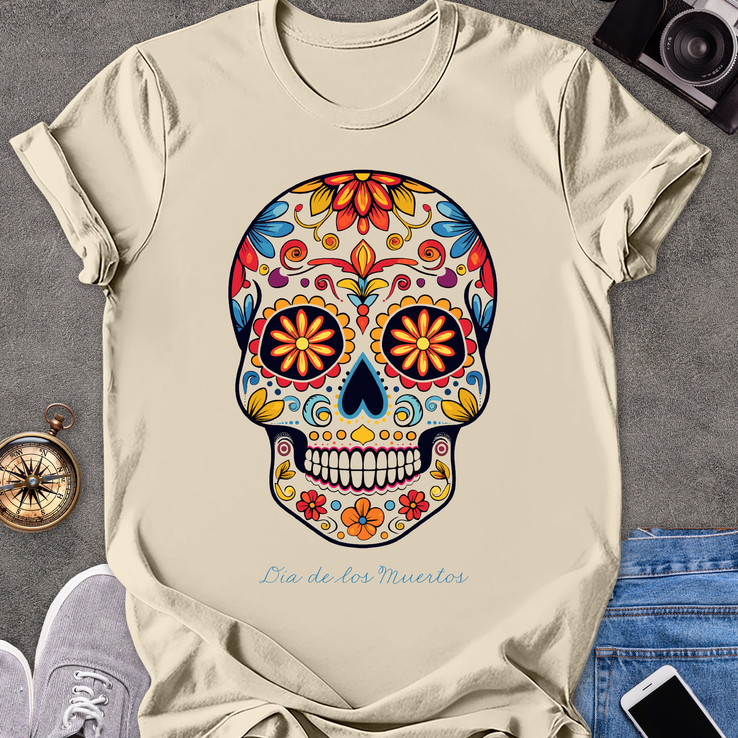 Día de los Muertos (Day of the Dead)| Unisex Softstyle T-Shirt | Mexican Sugar Skull tee