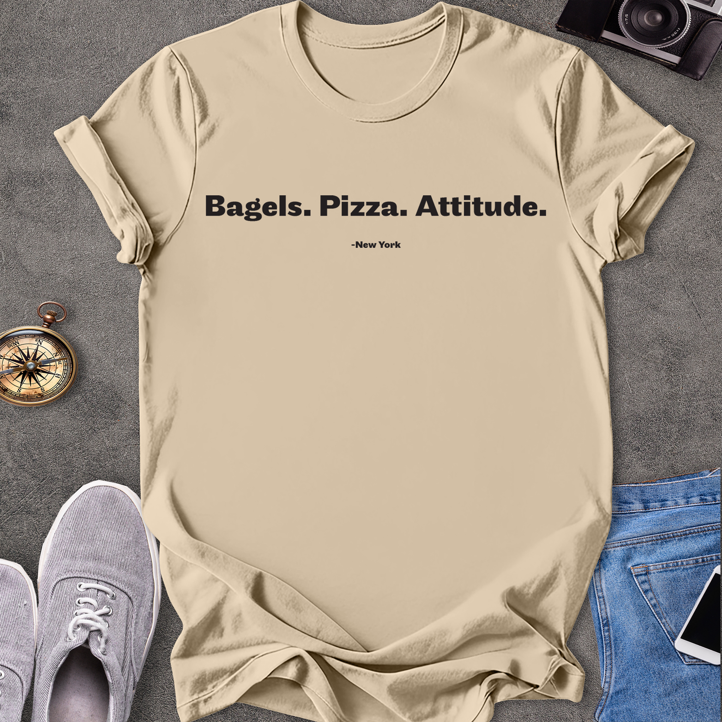 Bagels. Pizza. Attitude. New York T-Shirt