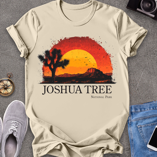 Joshua Tree-Joshua Tree National Park Half-Sunset T-Shirt