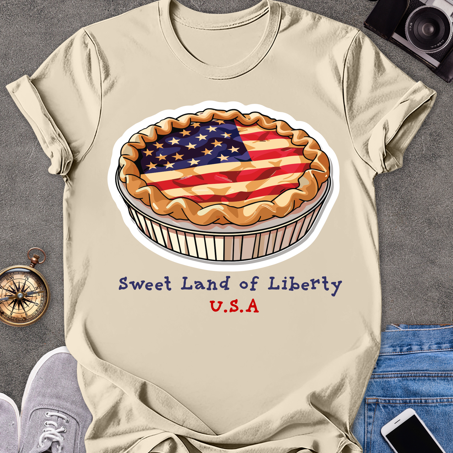 Sweet Land of Liberty - USA | Unisex Softstyle T-Shirt | USA Travel Tee