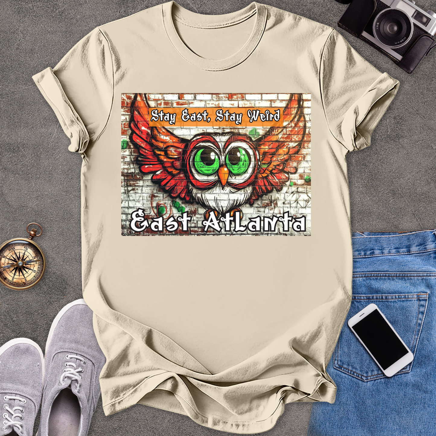 Stay East, Stay Weird - East Atlanta | Unisex Softstyle T-Shirt | Atlanta GA