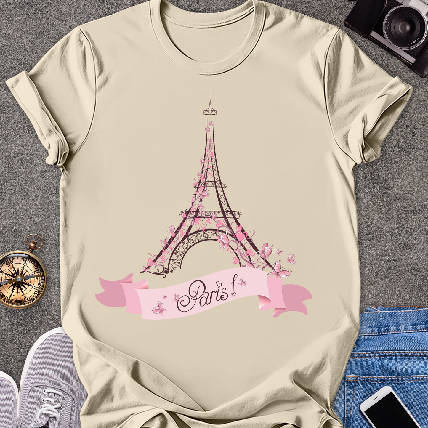 Paris| Unisex Softstyle T-Shirt | Eiffel Tower Travel Tee