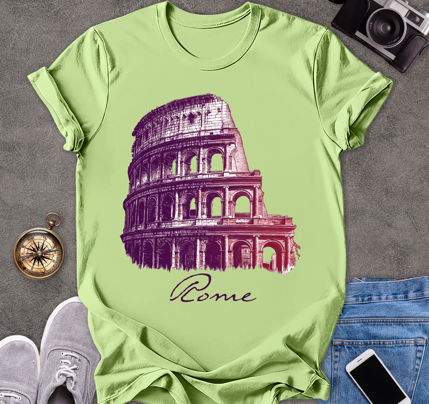 Rome Italy - The Colosseum | Unisex Softstyle T-Shirt | Travel Lover Tee