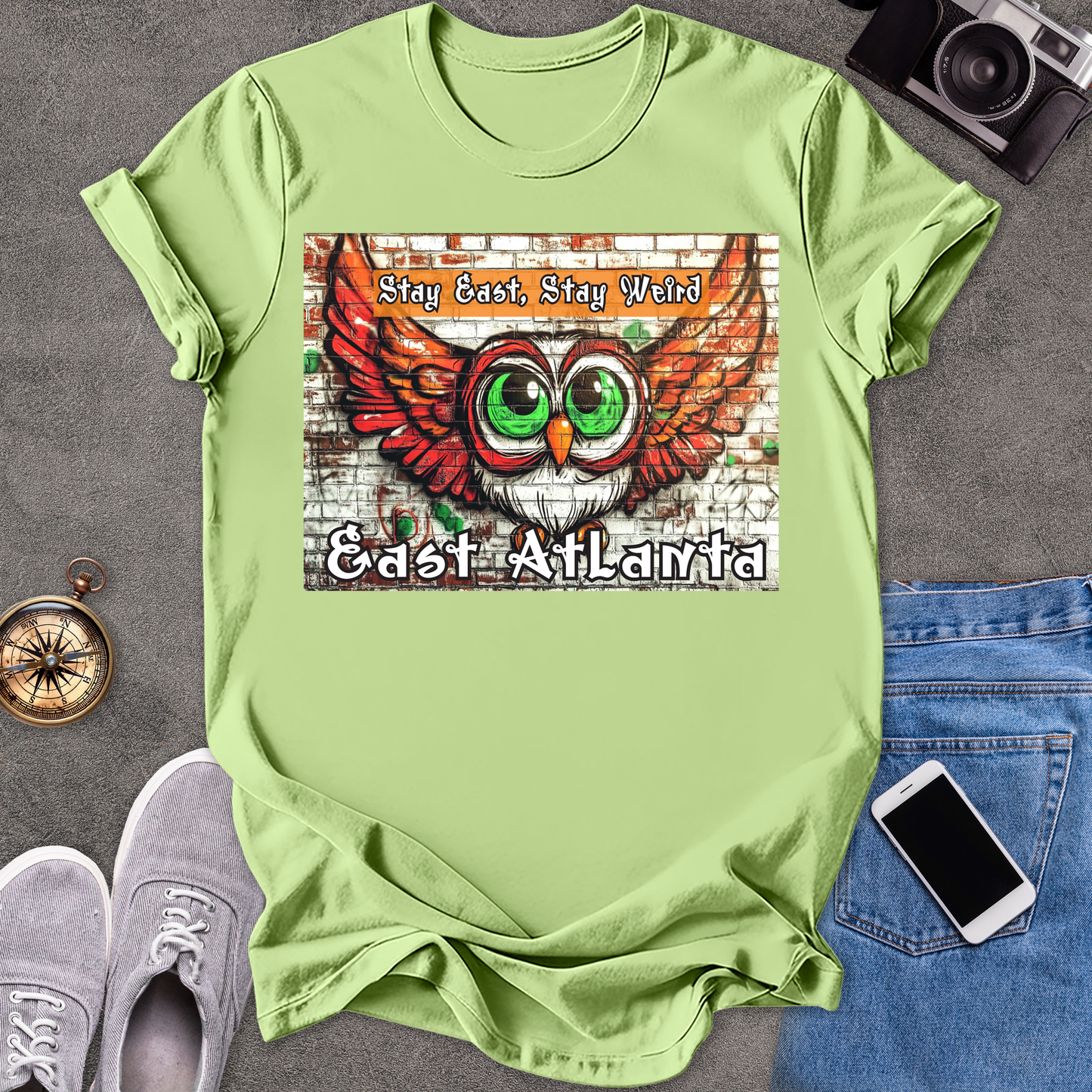 Stay East, Stay Weird - East Atlanta | Unisex Softstyle T-Shirt | Atlanta GA
