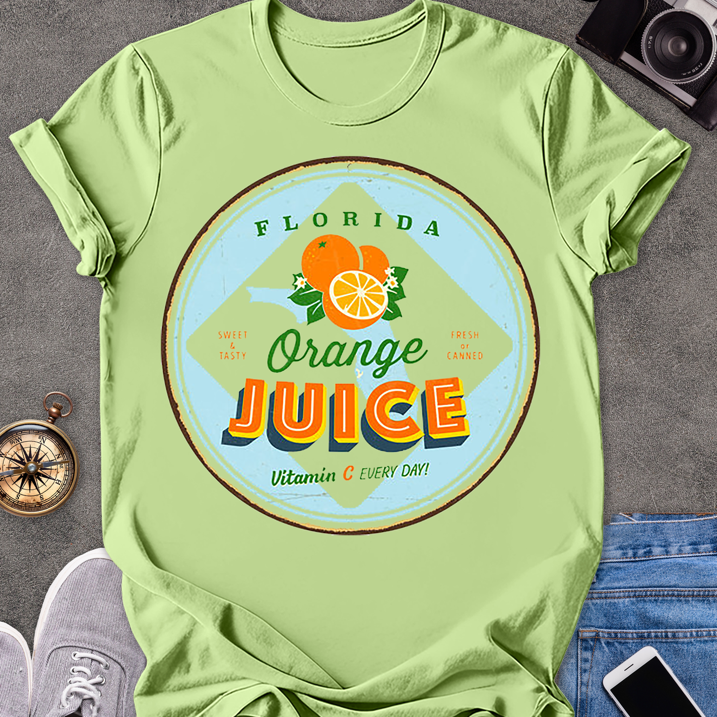 Florida Orange Juice, Vitamin C Everyday, Sweet & Tasty, Fresh Or Canned | Unisex Softstyle T-Shirt | Florida Travel Tee