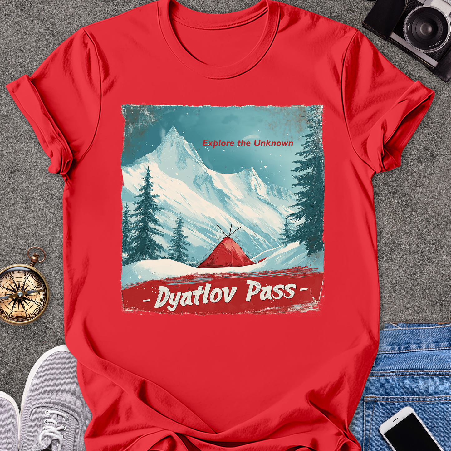 Dyatlov Pass - Explore the Unknown | Unisex Softstyle T-Shirt | Russia Hiking Travel Tee