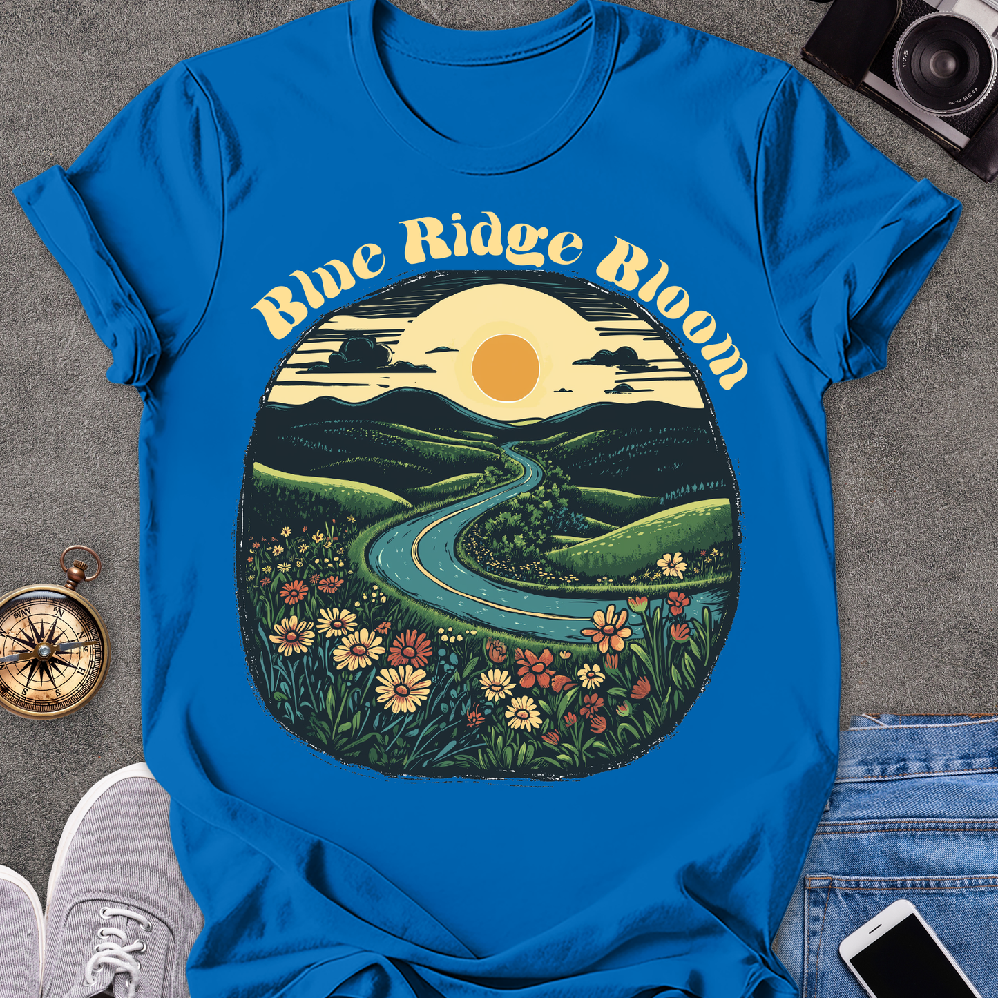 Blue Ridge Bloom | Unisex Softstyle T-Shirt | Adventure Tee