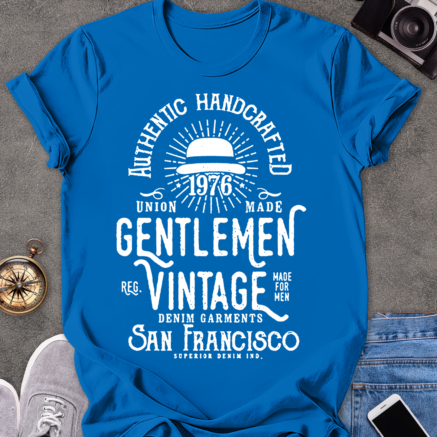 1976 Gentlemen Vintage San Francisco | Unisex Softstyle T-Shirt | Vintage San Francisco Travel Tee
