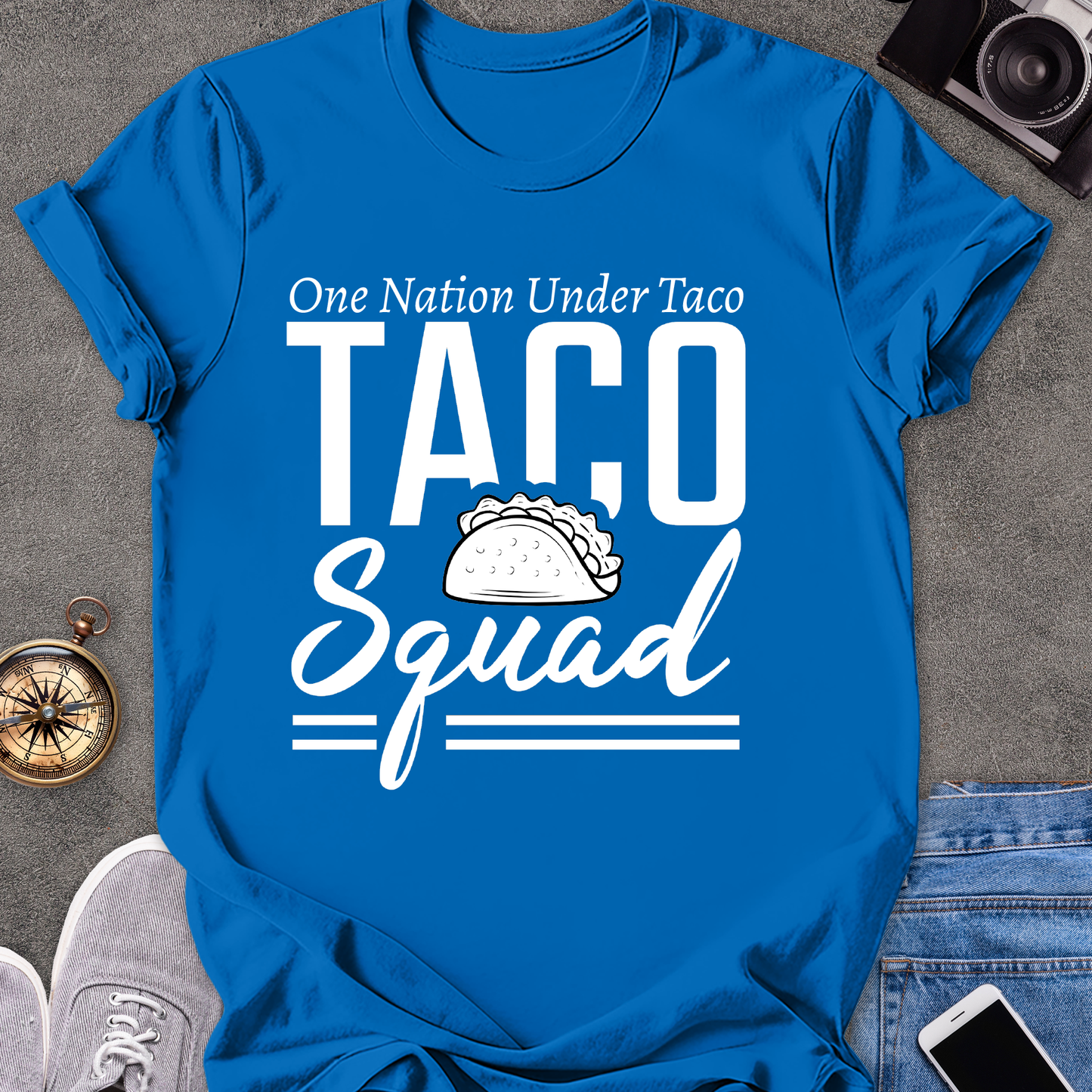 Taco Squad-One Nation Under Taco | Unisex Softstyle T-Shirt | Foodie Travel Tee