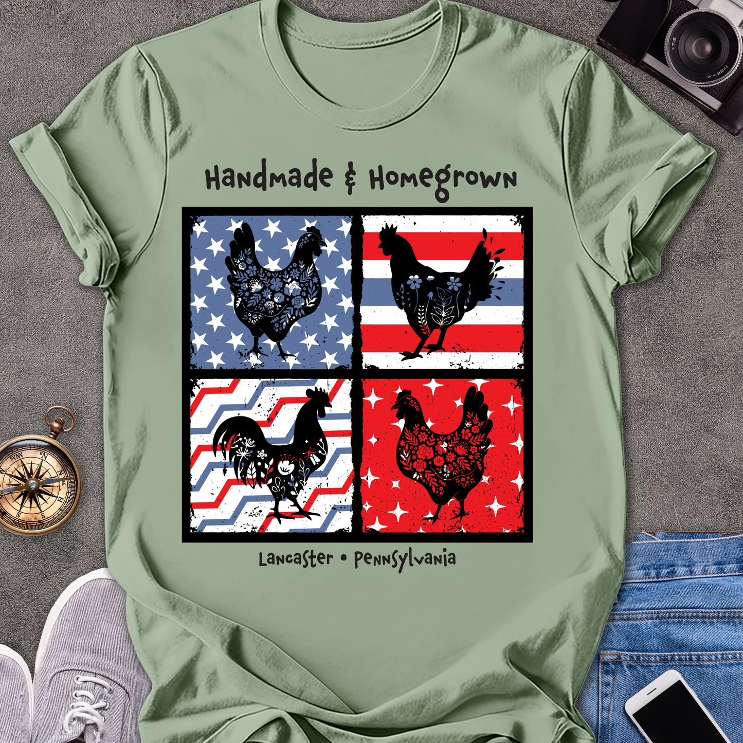 Handmade & Homegrown - Lancaster, Pennsylvania | Unisex Softstyle T-Shirt | Pennsylvania Travel Tee