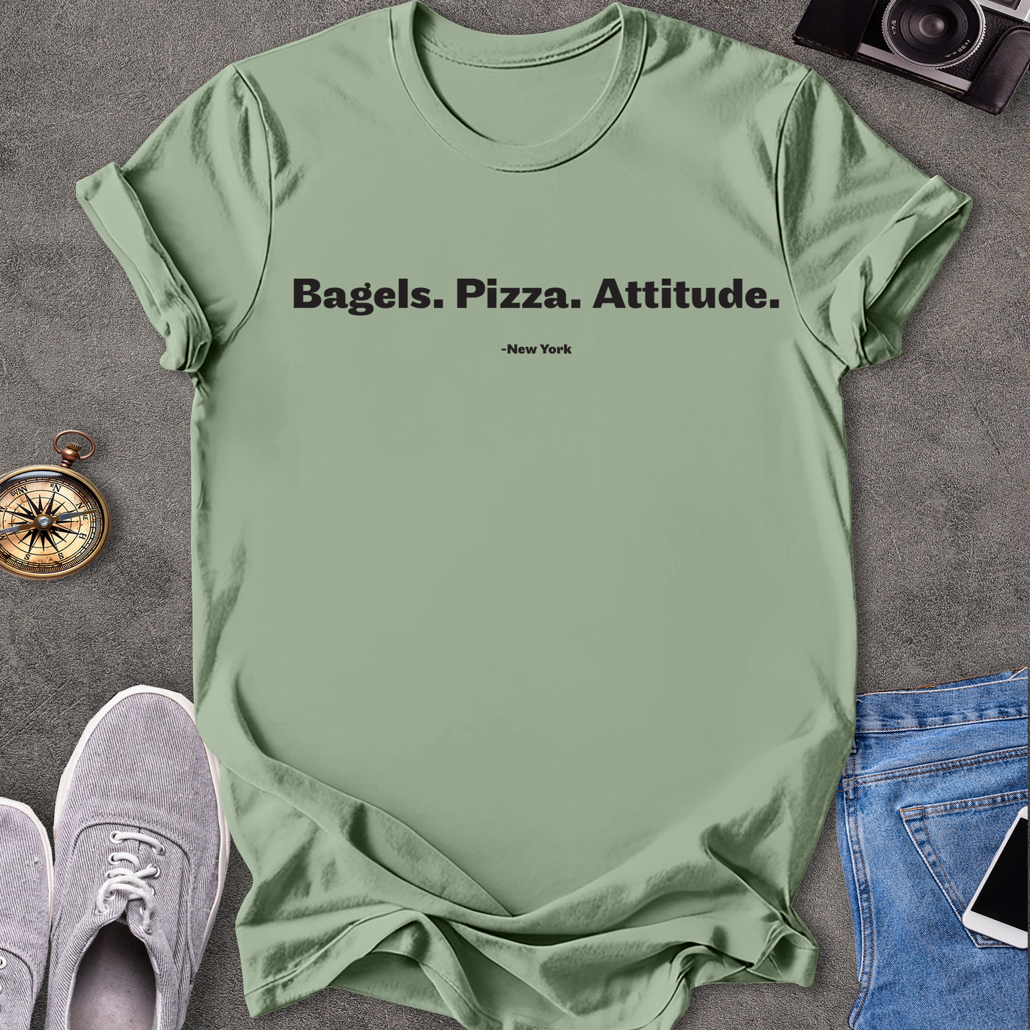 Bagels. Pizza. Attitude. New York T-Shirt