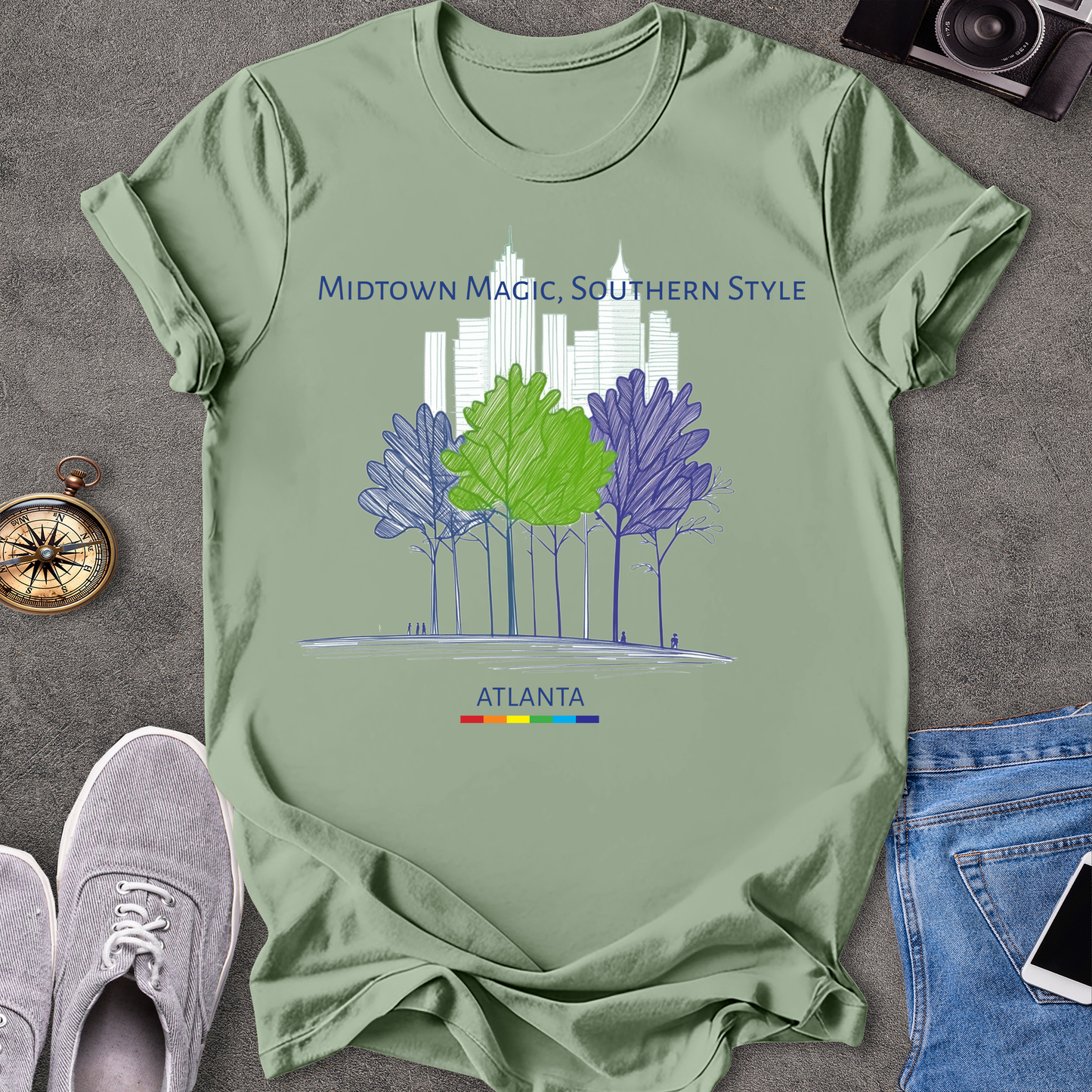Midtown Magic, Southern Style - Atlanta | Unisex Softstyle T-Shirt | Gay Pride