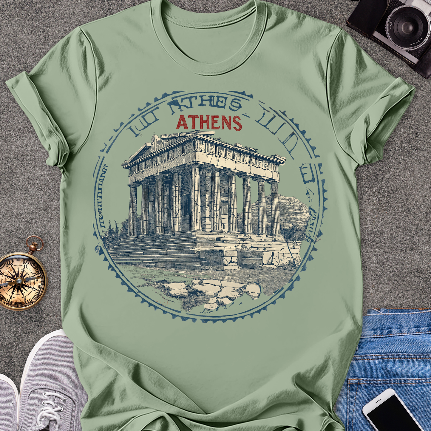 Athens | Unisex Softstyle T-Shirt | Greek Travel Tee