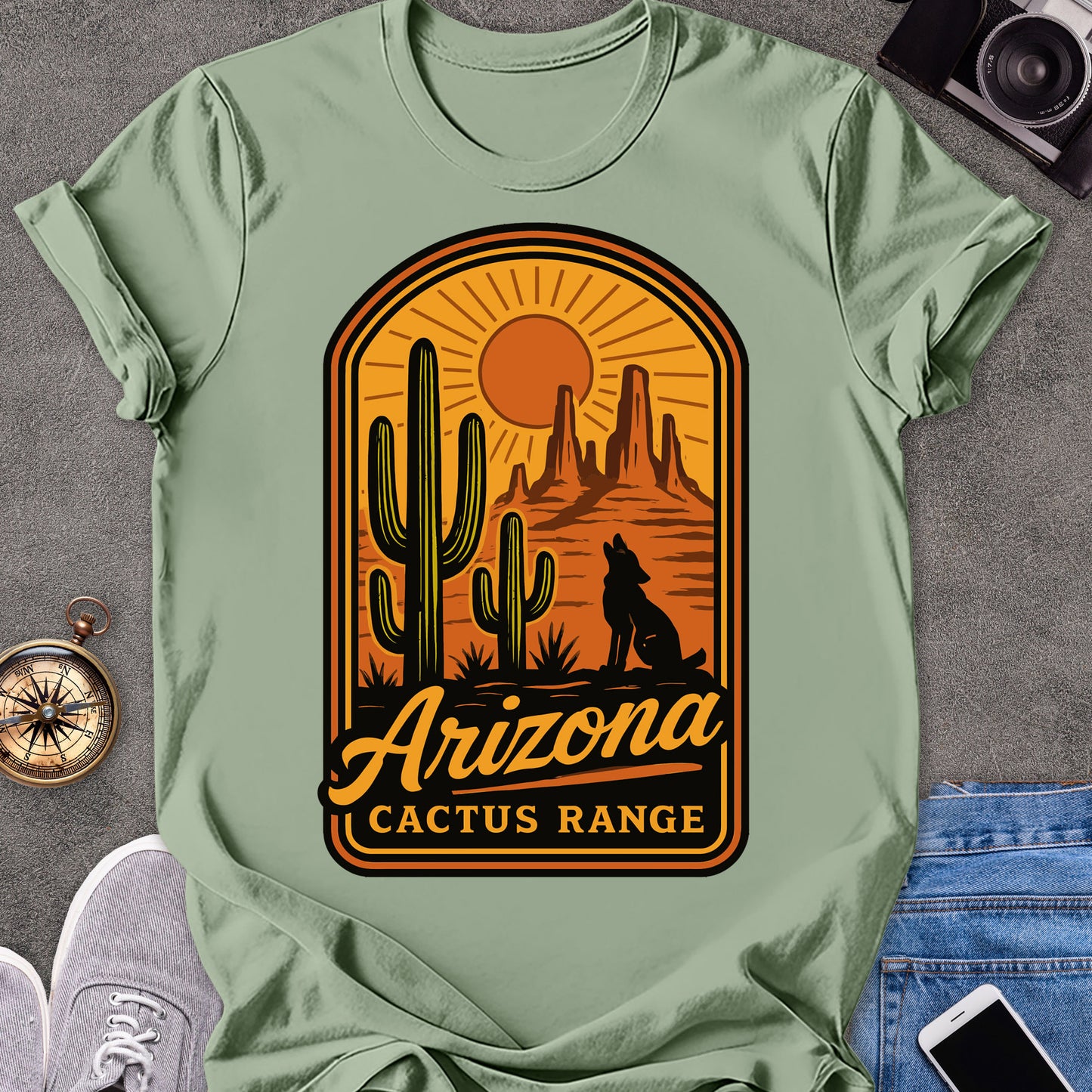 Arizona Cactus Range | Softstyle T-Shirt | Outdoor Travel Tee