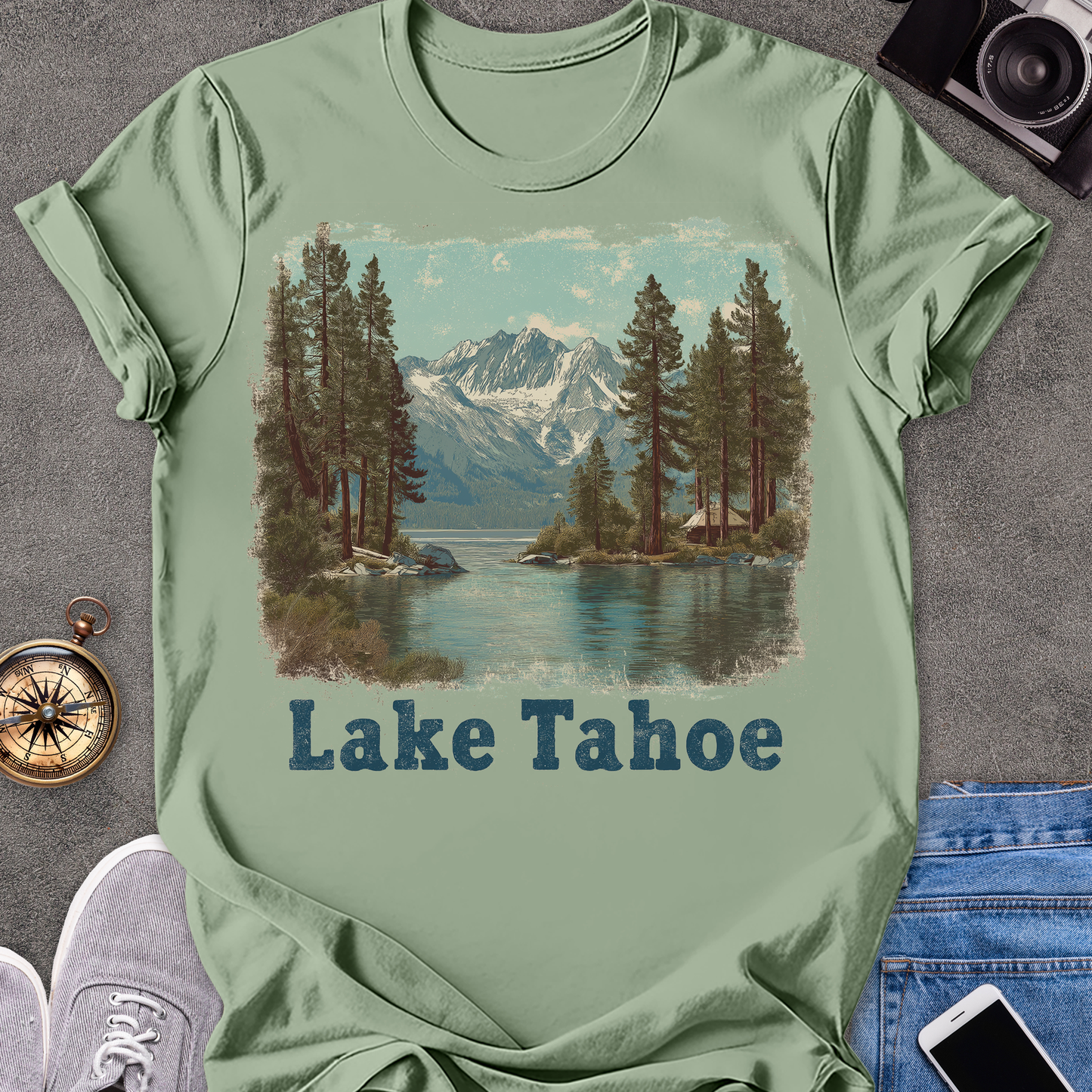 Lake Tahoe | Unisex Softstyle T-Shirt | Lake Tahoe Travel Tee