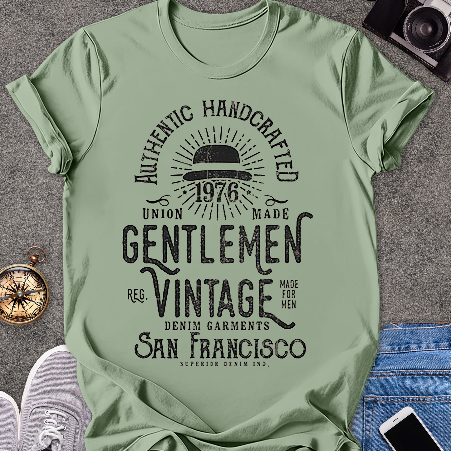 1976 Gentlemen Vintage San Francisco | Unisex Softstyle T-Shirt | Vintage San Francisco Travel Tee
