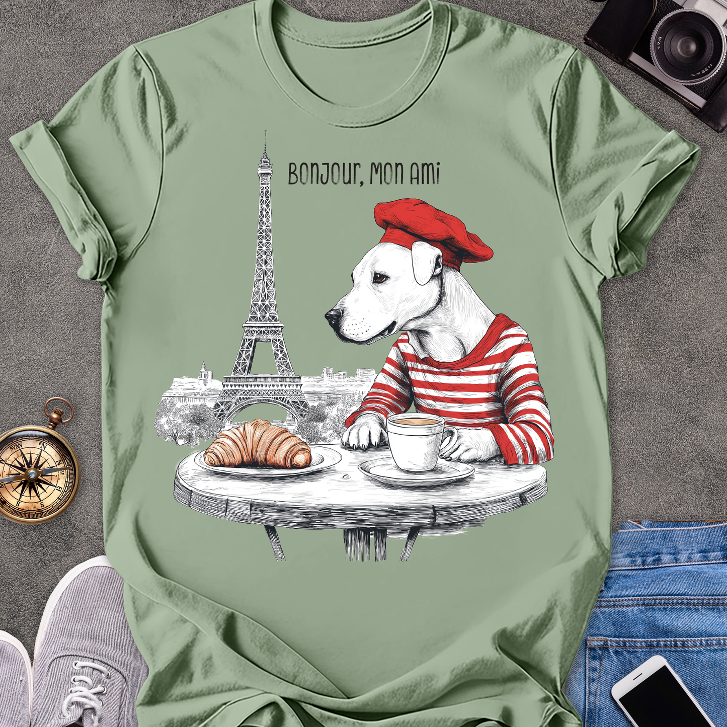Bonjour, Mon Ami| Unisex Softstyle T-Shirt | France Travel Tee