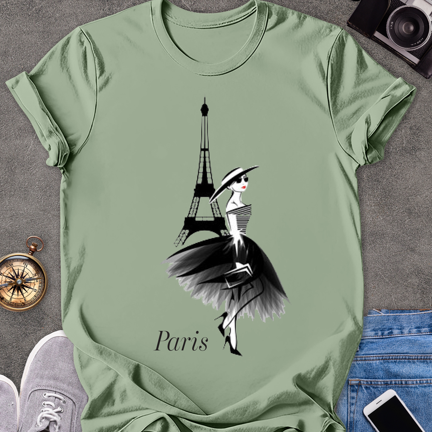 Paris | Unisex Softstyle T-Shirt | French Travel Tee