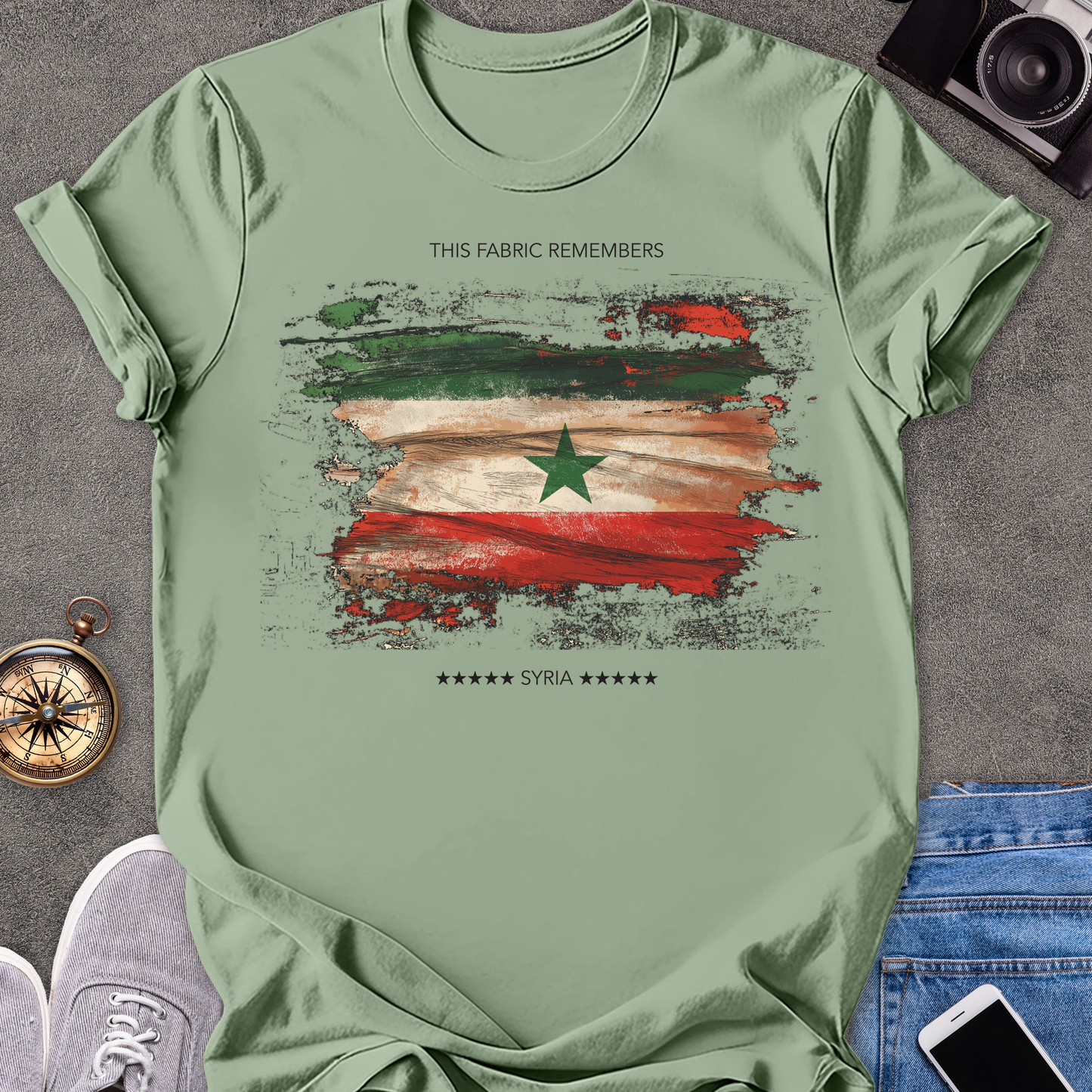 This Fabric Remembers - Syria | Unisex Softstyle T-Shirt | Syria Travel Tee