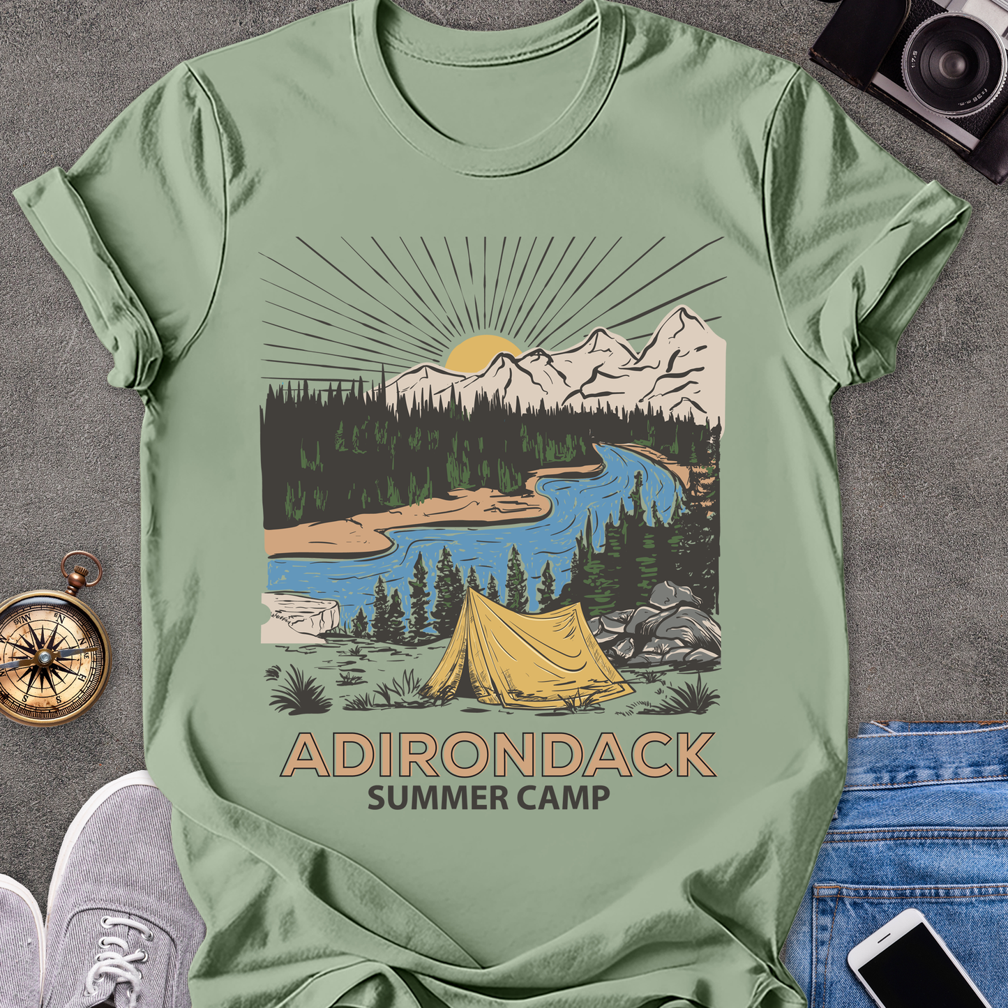 Adirondack Summer Camp | Softstyle T-Shirt | Travel Tee