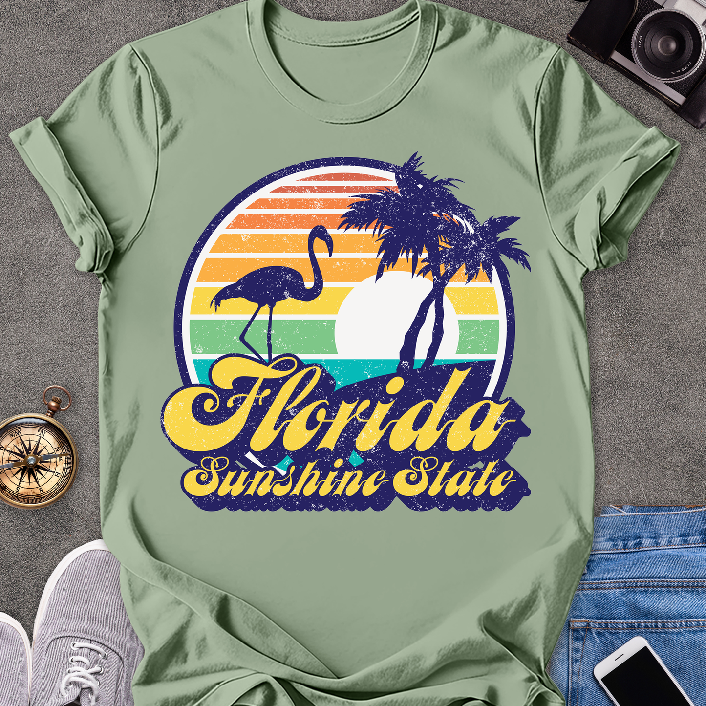 Florida Sunshine State | Unisex Softstyle T-Shirt | 1970's Retro Florida Tee