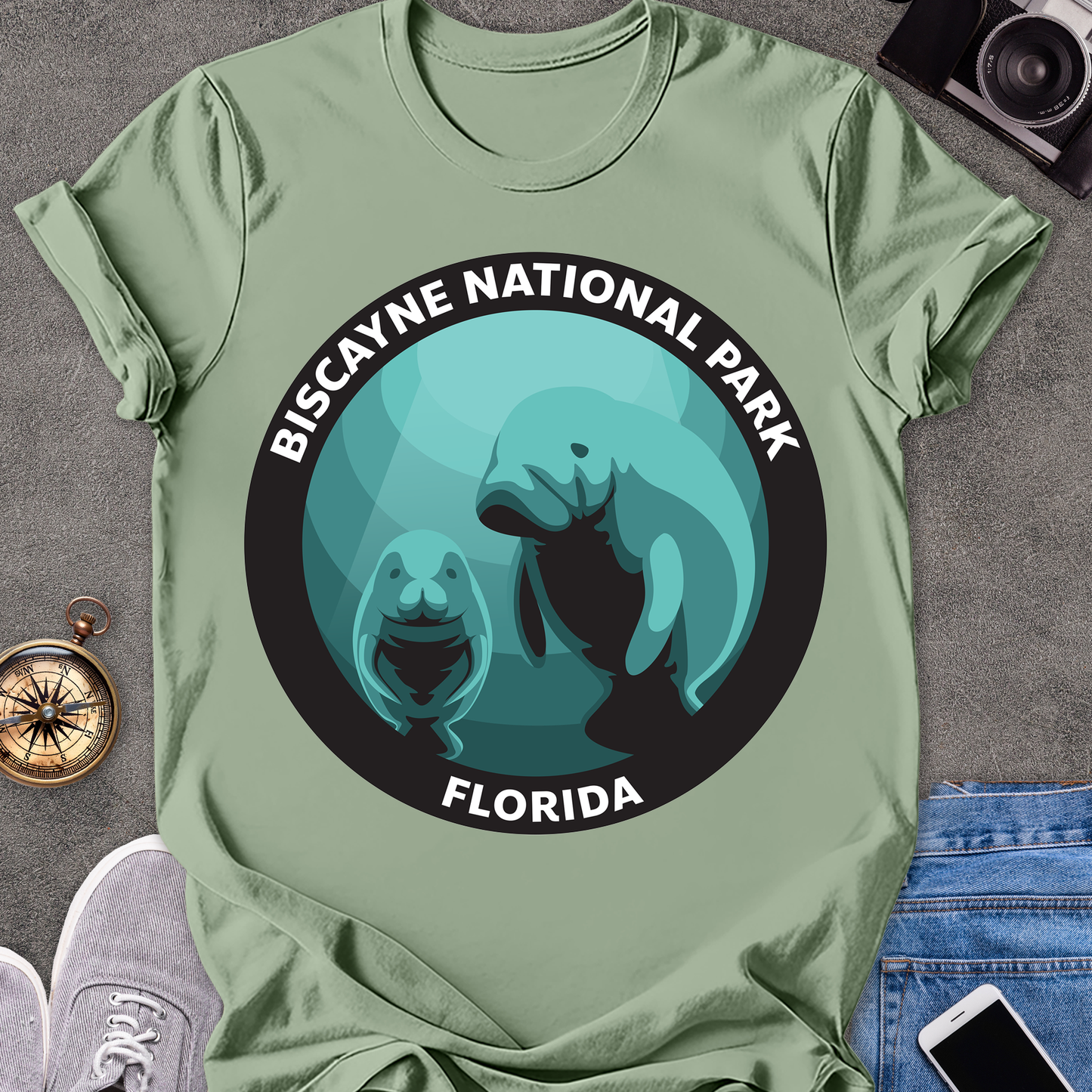 Biscayne National Park, Florida | Unisex Softstyle T-Shirt | Manatee Tee