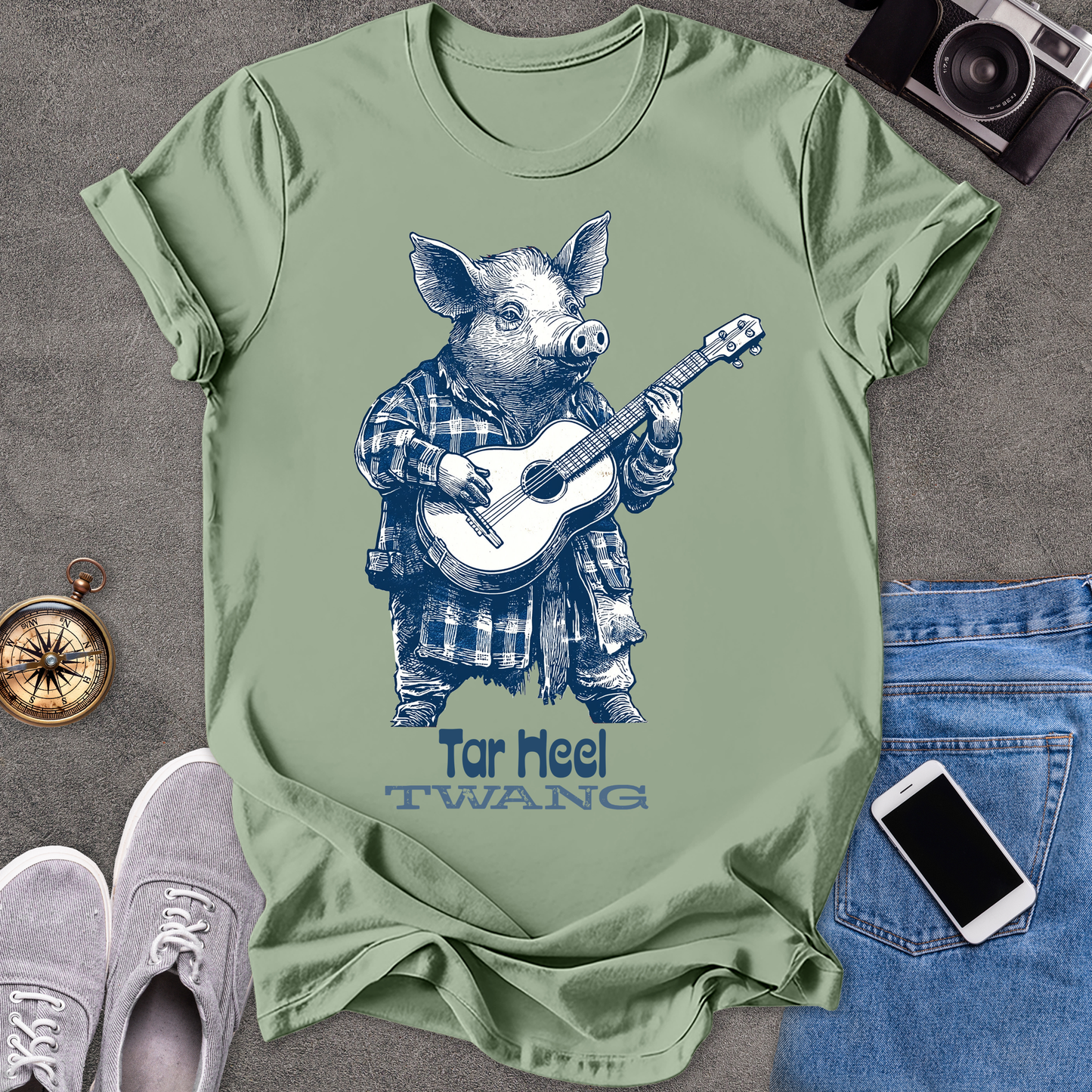 Tar Heel Twang | Unisex Softstyle T-Shirt | Fun and Casual Music Lover Tee
