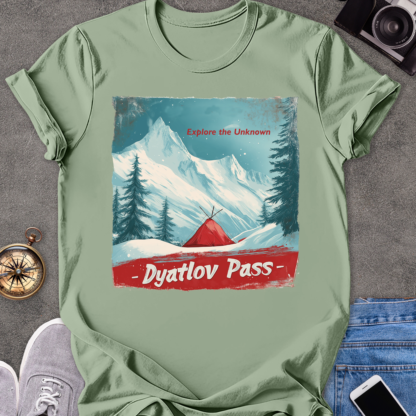 Dyatlov Pass - Explore the Unknown | Unisex Softstyle T-Shirt | Russia Hiking Travel Tee