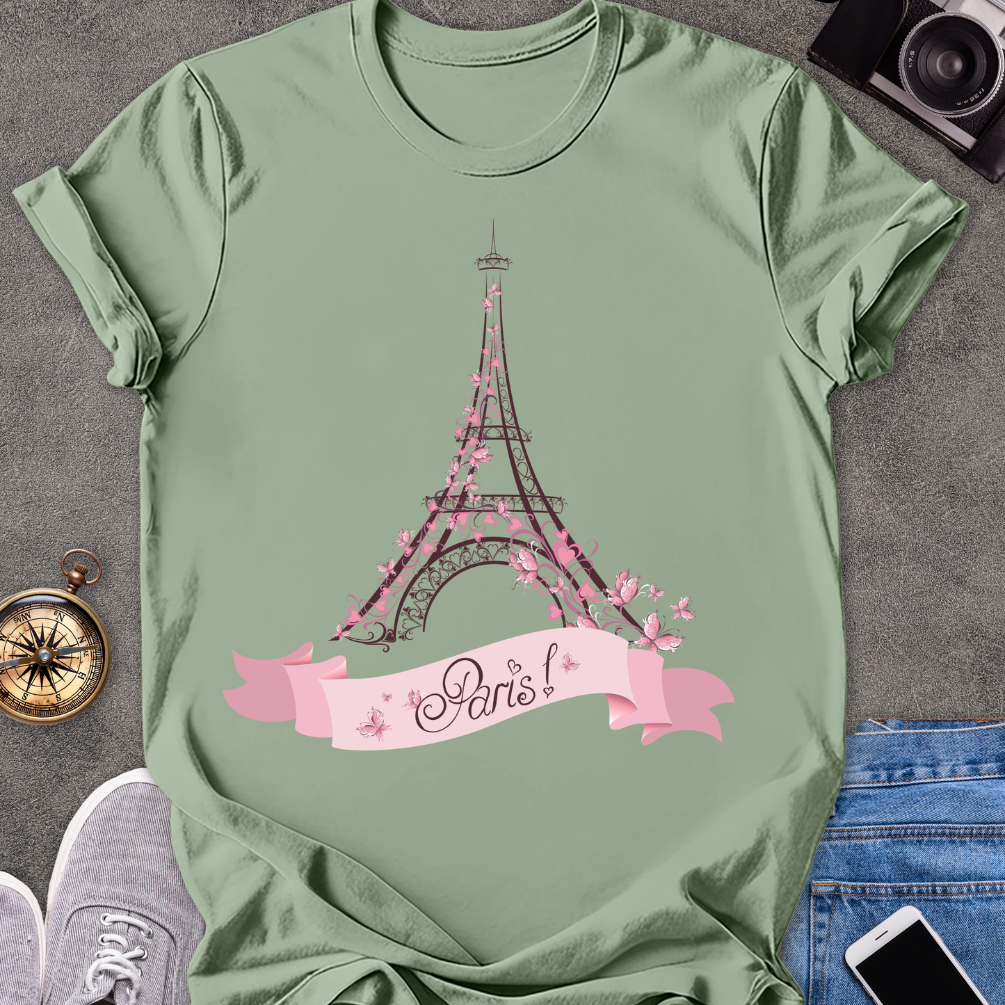 Paris| Unisex Softstyle T-Shirt | Eiffel Tower Travel Tee