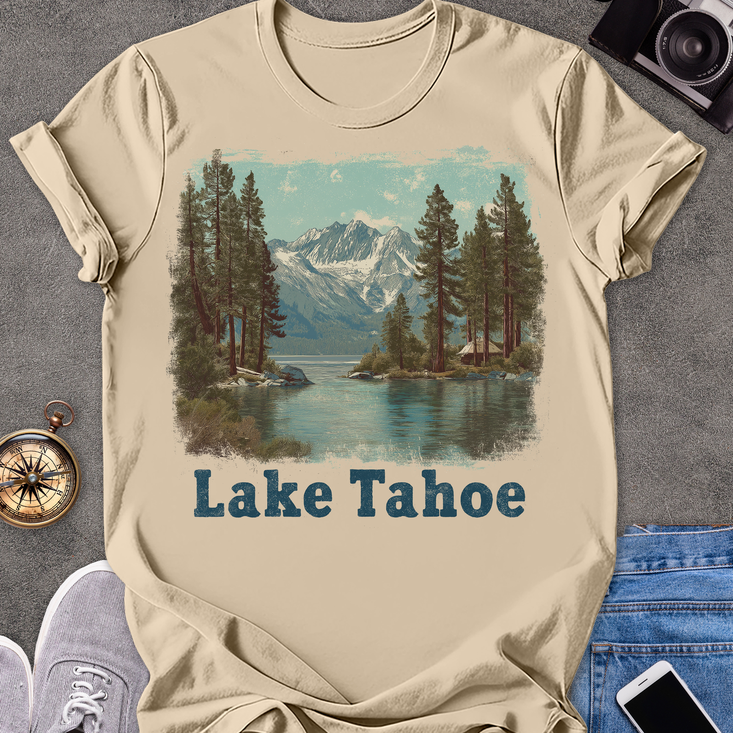 Lake Tahoe | Unisex Softstyle T-Shirt | Lake Tahoe Travel Tee