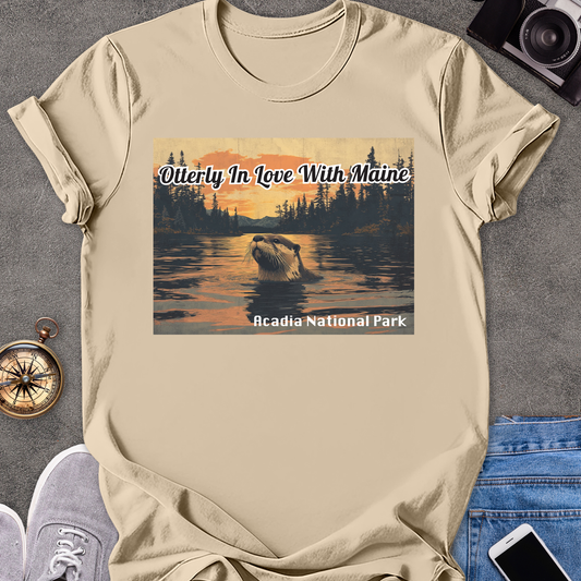 Otterly In Love With Maine - Acadia National Park | Unisex Softstyle T-Shirt | Acadia National Park Tee