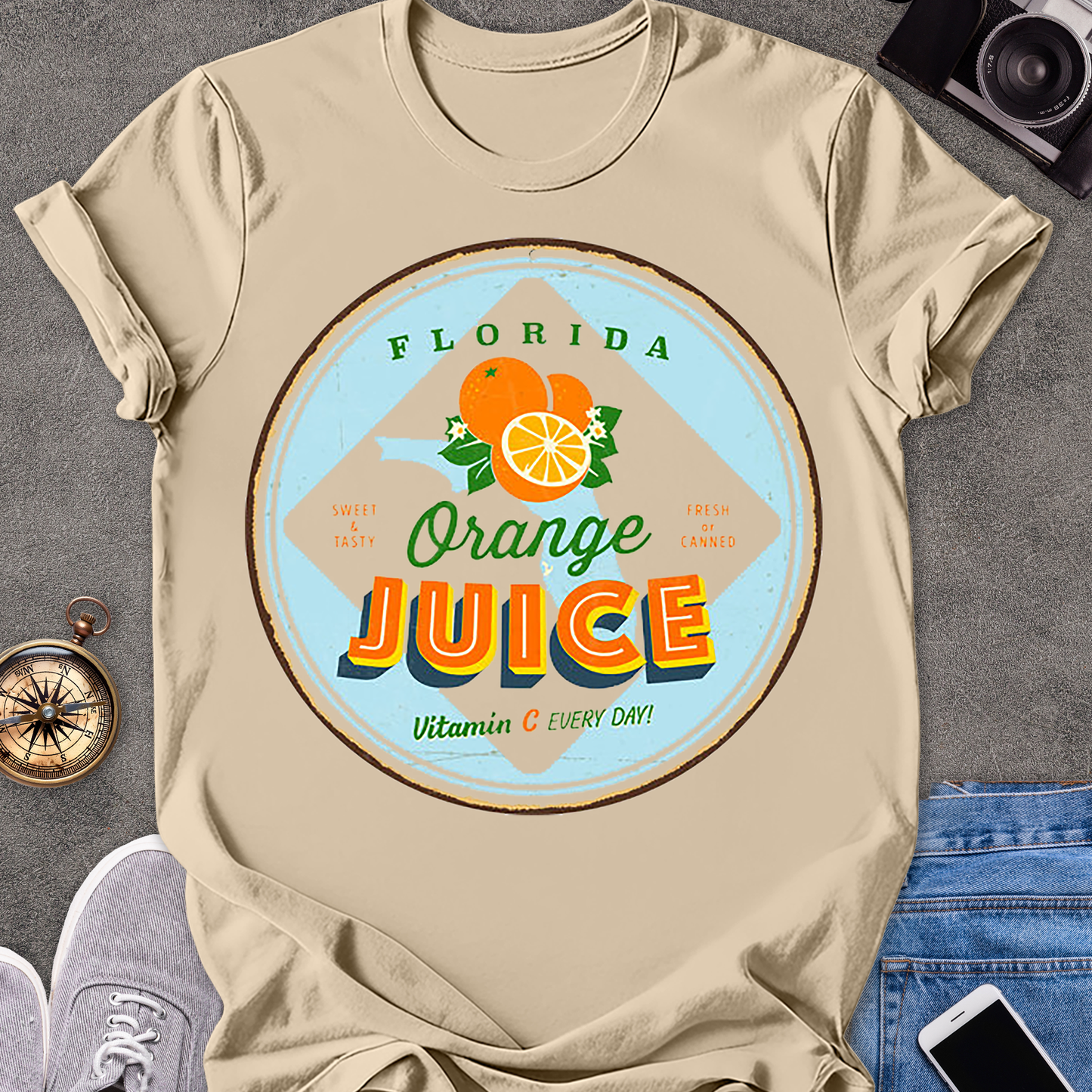 Florida Orange Juice, Vitamin C Everyday, Sweet & Tasty, Fresh Or Canned | Unisex Softstyle T-Shirt | Florida Travel Tee