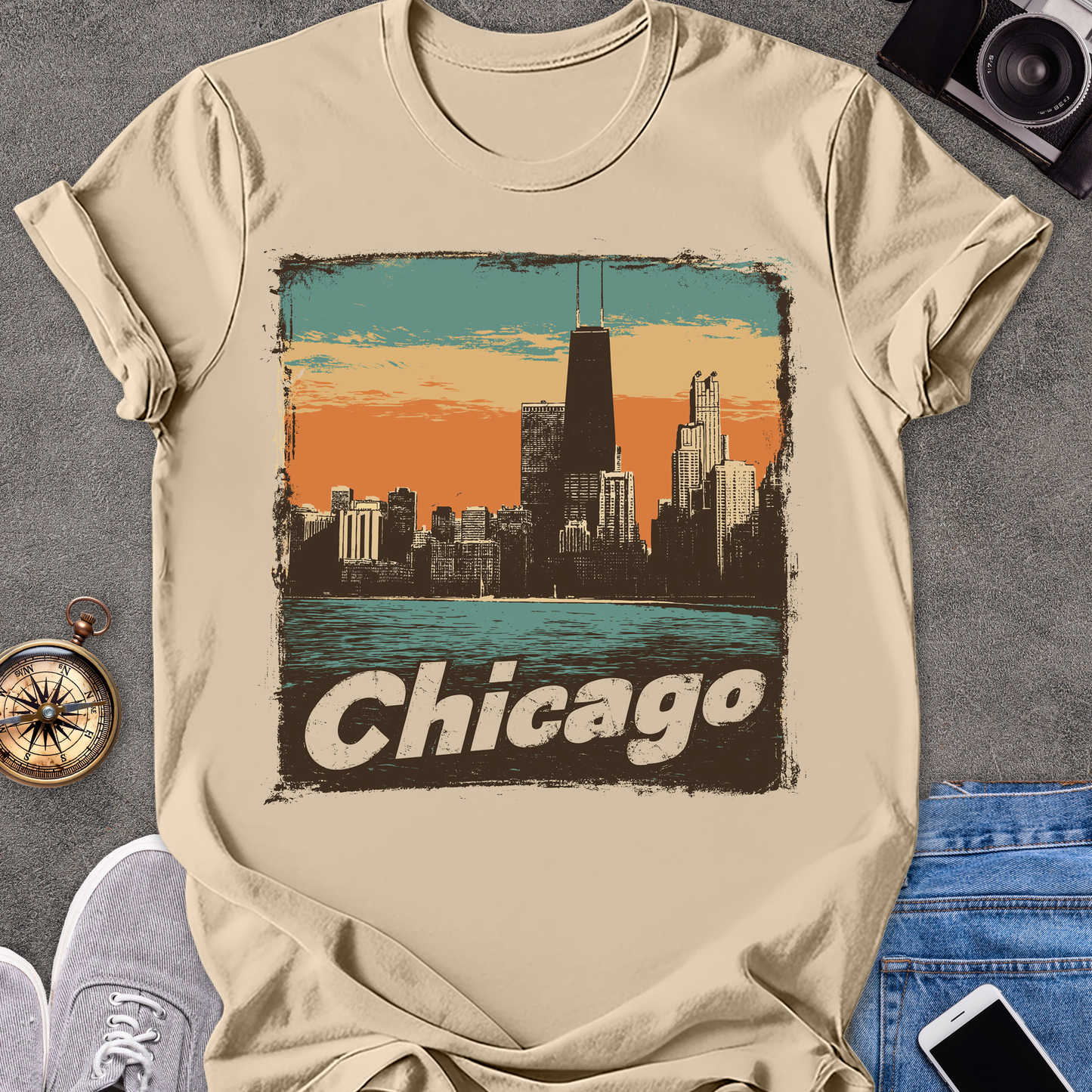 Chicago | Unisex Softstyle T-Shirt | Chicago Travel Tee