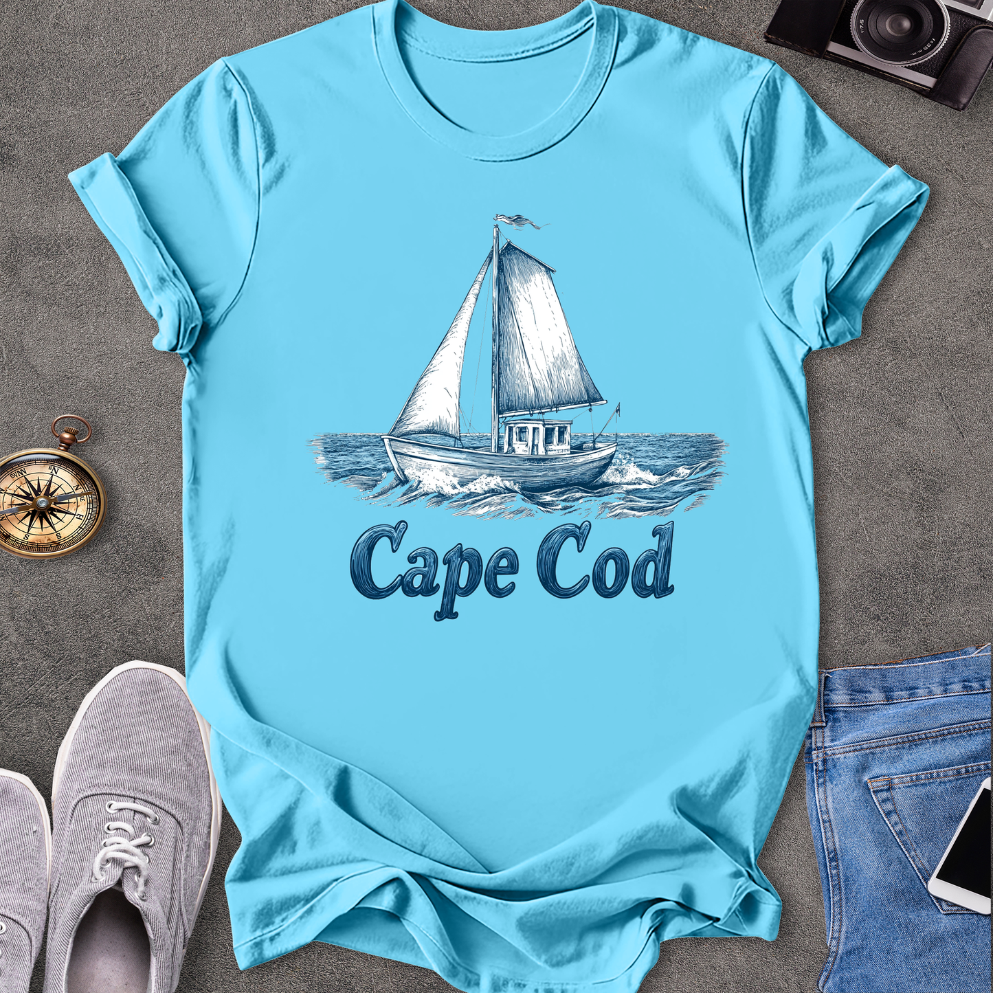 Cape Cod Sail Boat T-Shirt