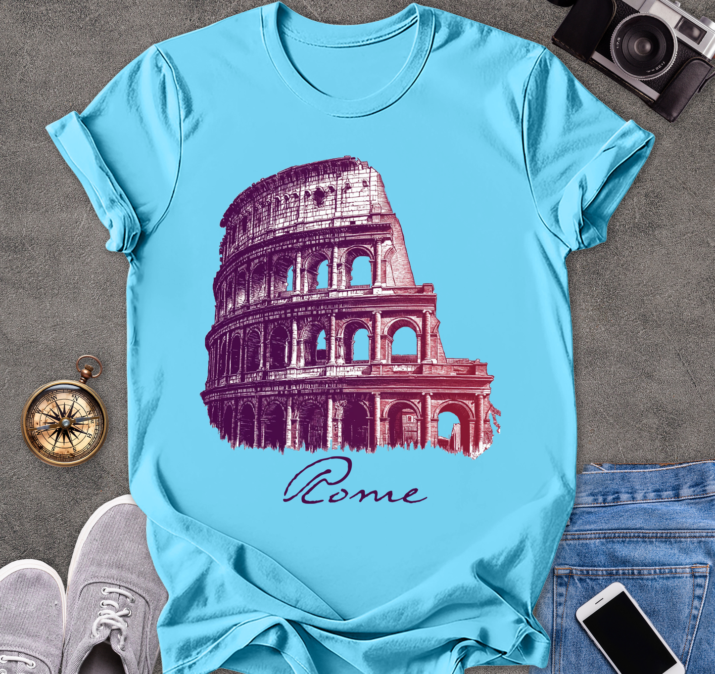 Rome Italy - The Colosseum | Unisex Softstyle T-Shirt | Travel Lover Tee