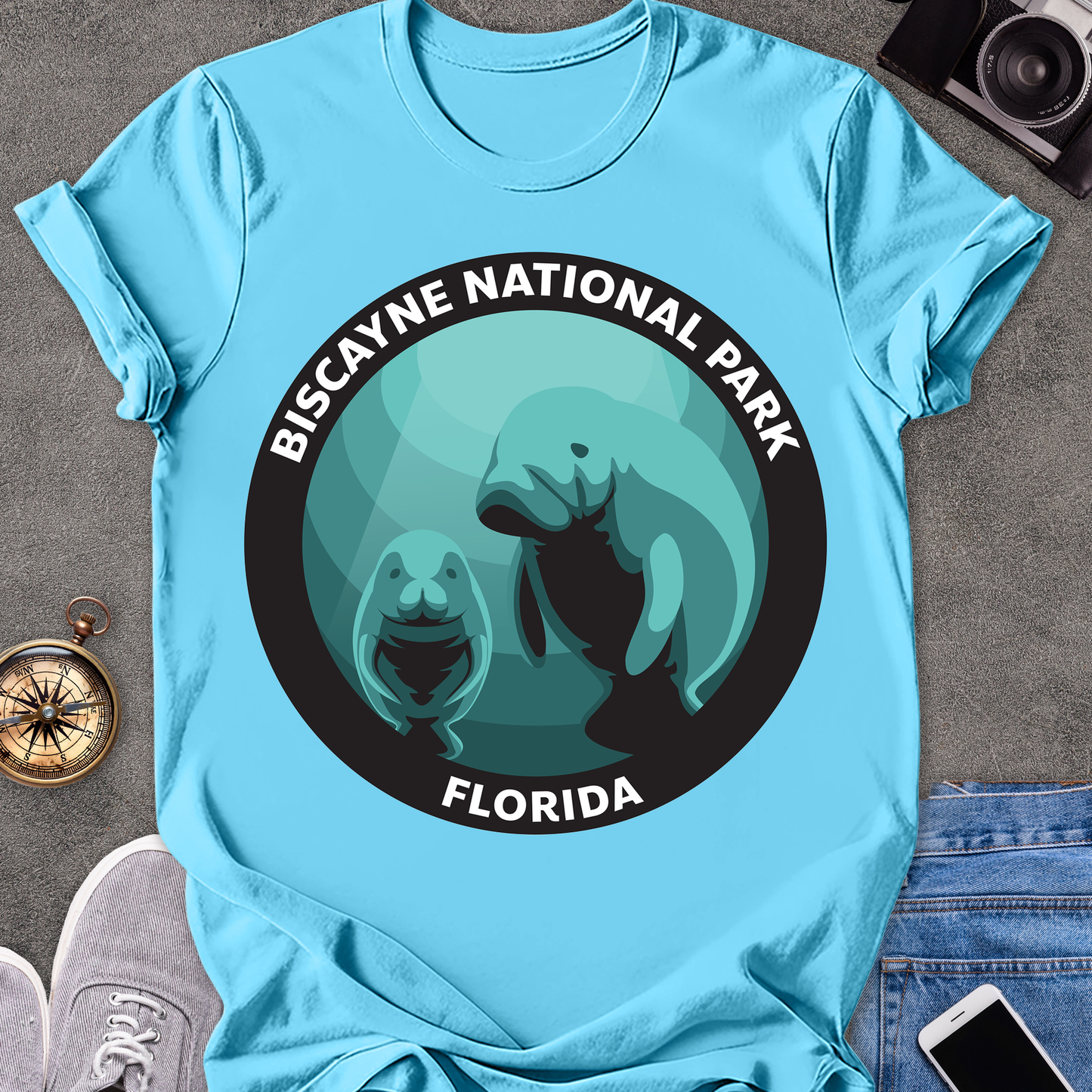 Biscayne National Park, Florida | Unisex Softstyle T-Shirt | Manatee Tee
