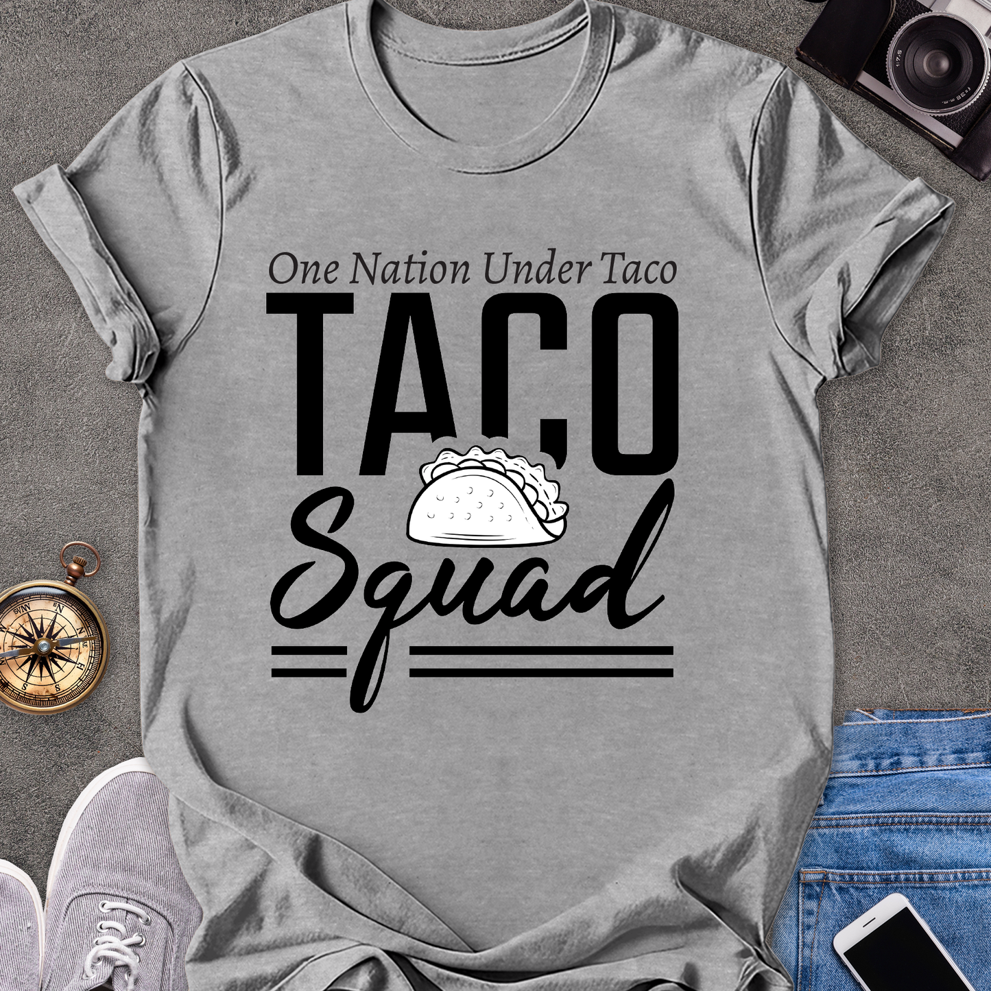 Taco Squad-One Nation Under Taco | Unisex Softstyle T-Shirt | Foodie Travel Tee