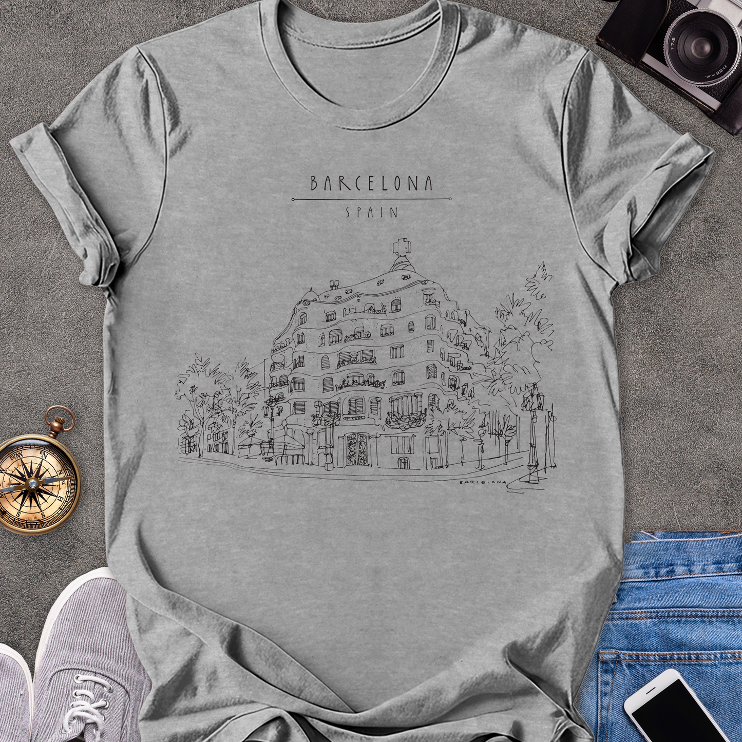 Barcelona Spain | Unisex Softstyle T-Shirt | Spain Travel Tee