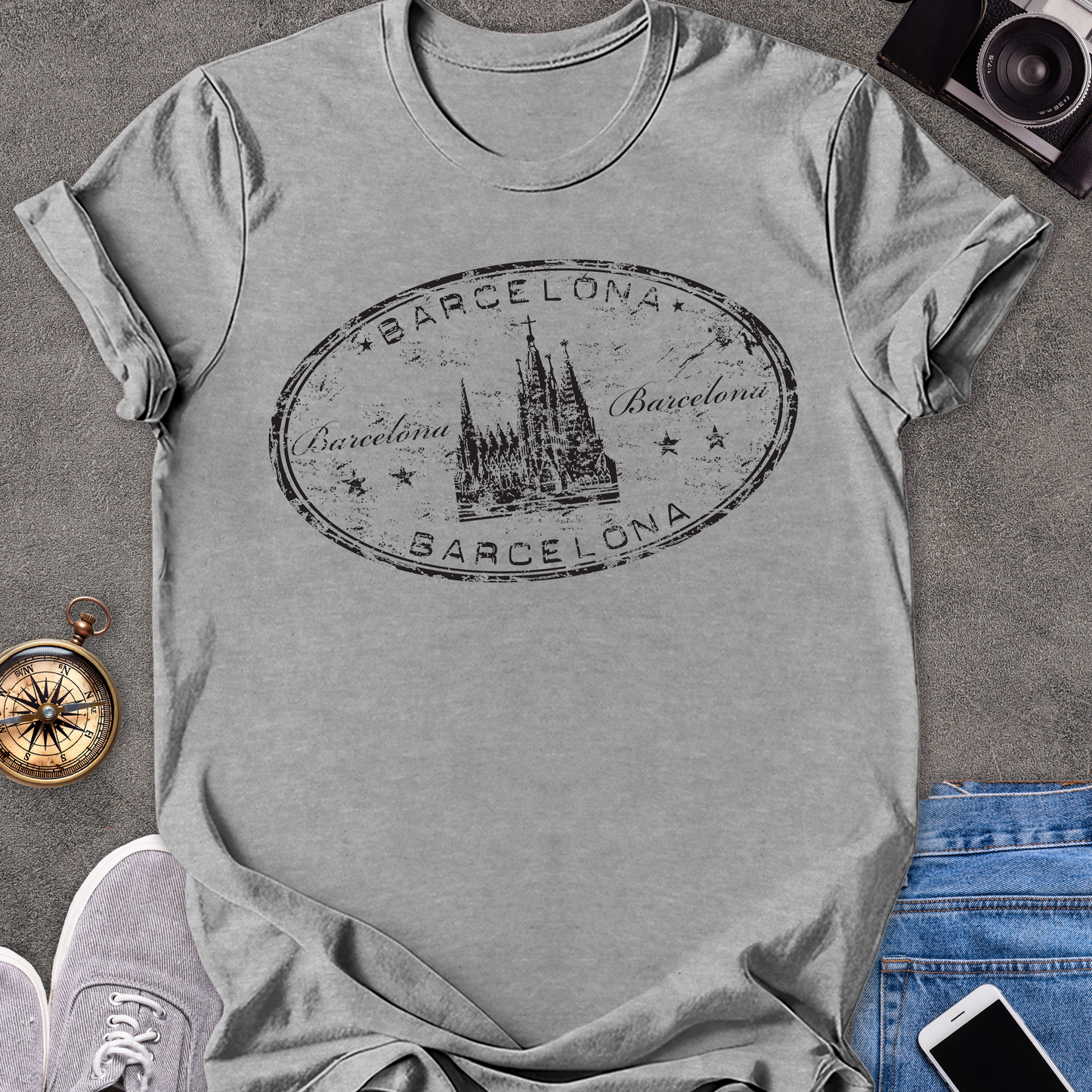 Barcelona | Unisex Softstyle T-Shirt | Spain Travel Tee