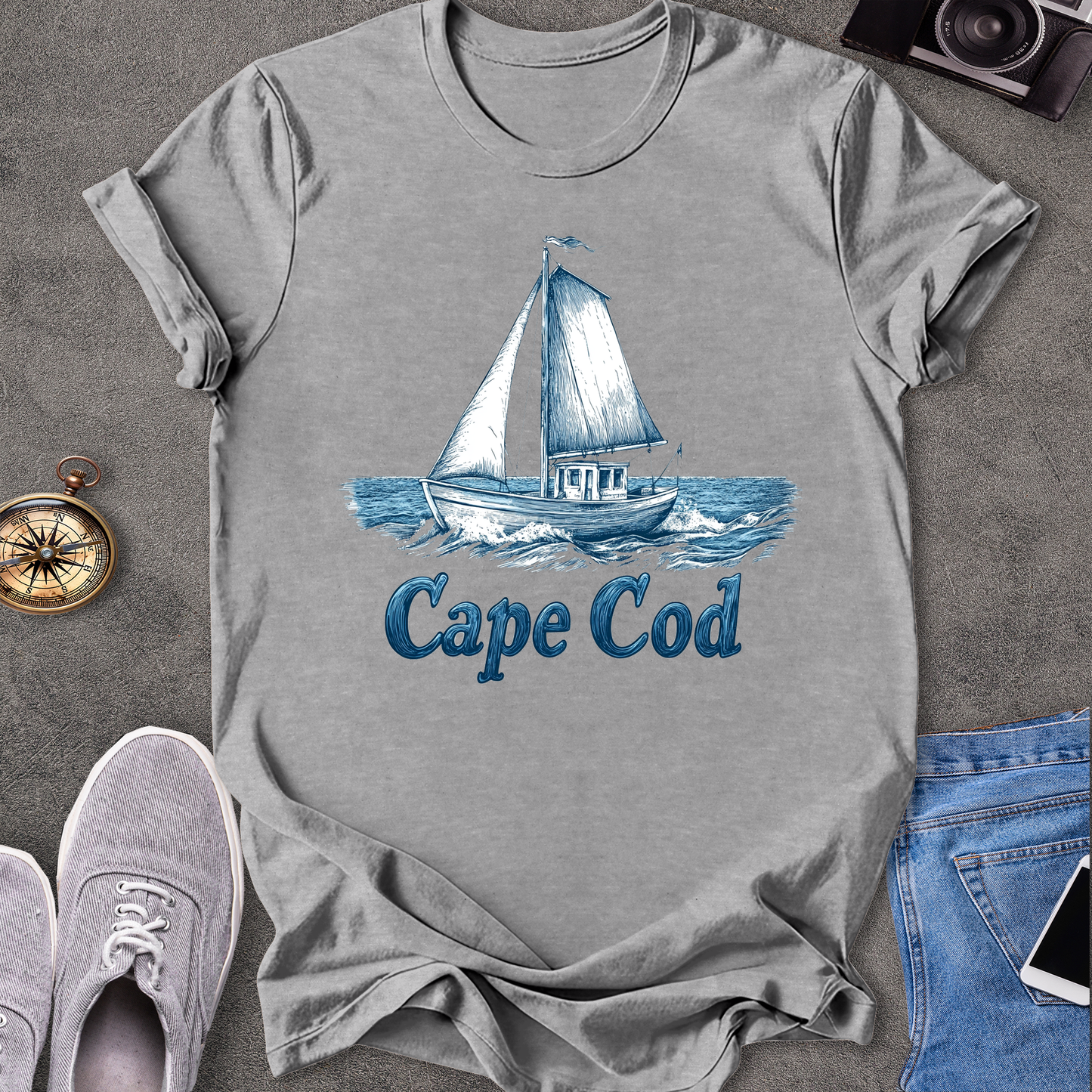 Cape Cod Sail Boat T-Shirt