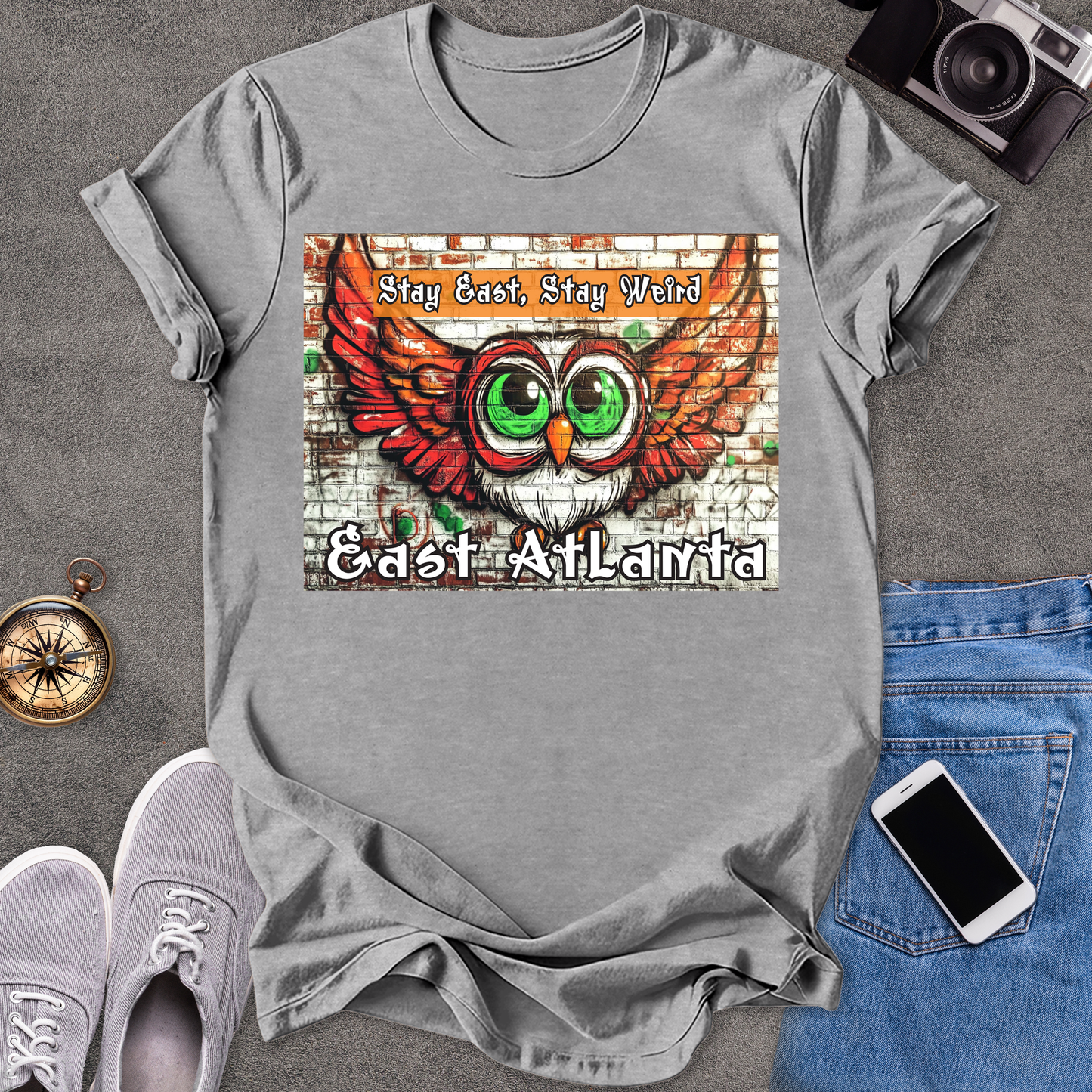 Stay East, Stay Weird - East Atlanta | Unisex Softstyle T-Shirt | Atlanta GA