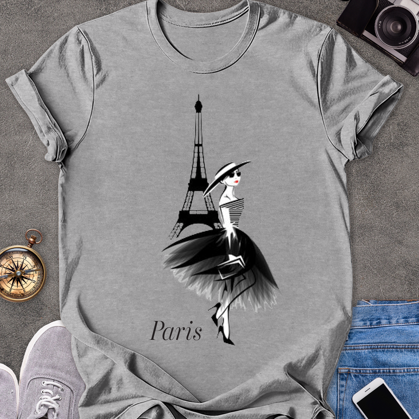 Paris | Unisex Softstyle T-Shirt | French Travel Tee