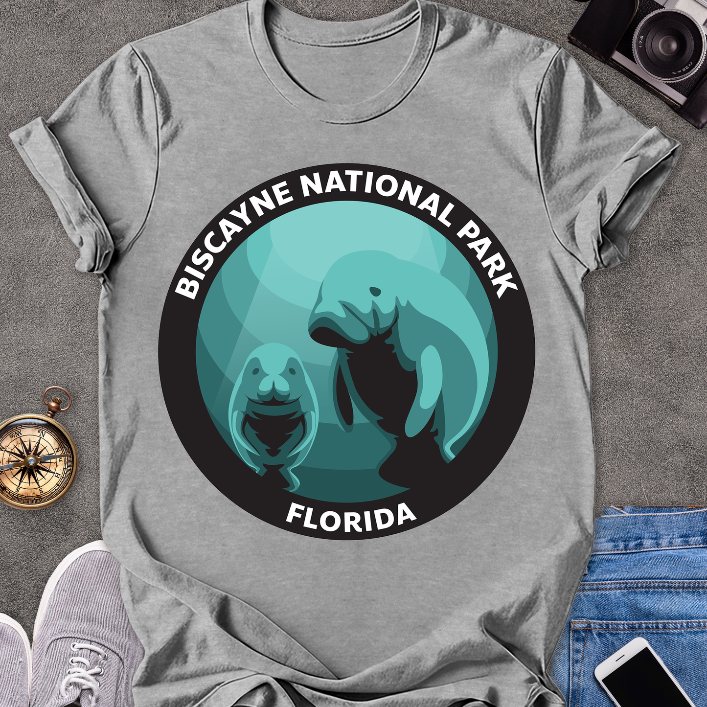 Biscayne National Park, Florida | Unisex Softstyle T-Shirt | Manatee Tee