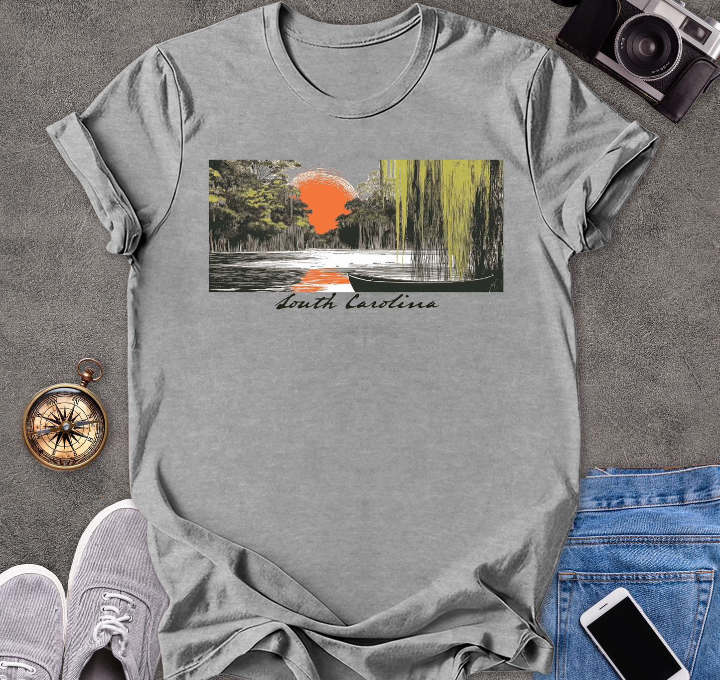 South Carolina-Moss in The Trees | Unisex Softstyle T-Shirt | Travel Lover Tee